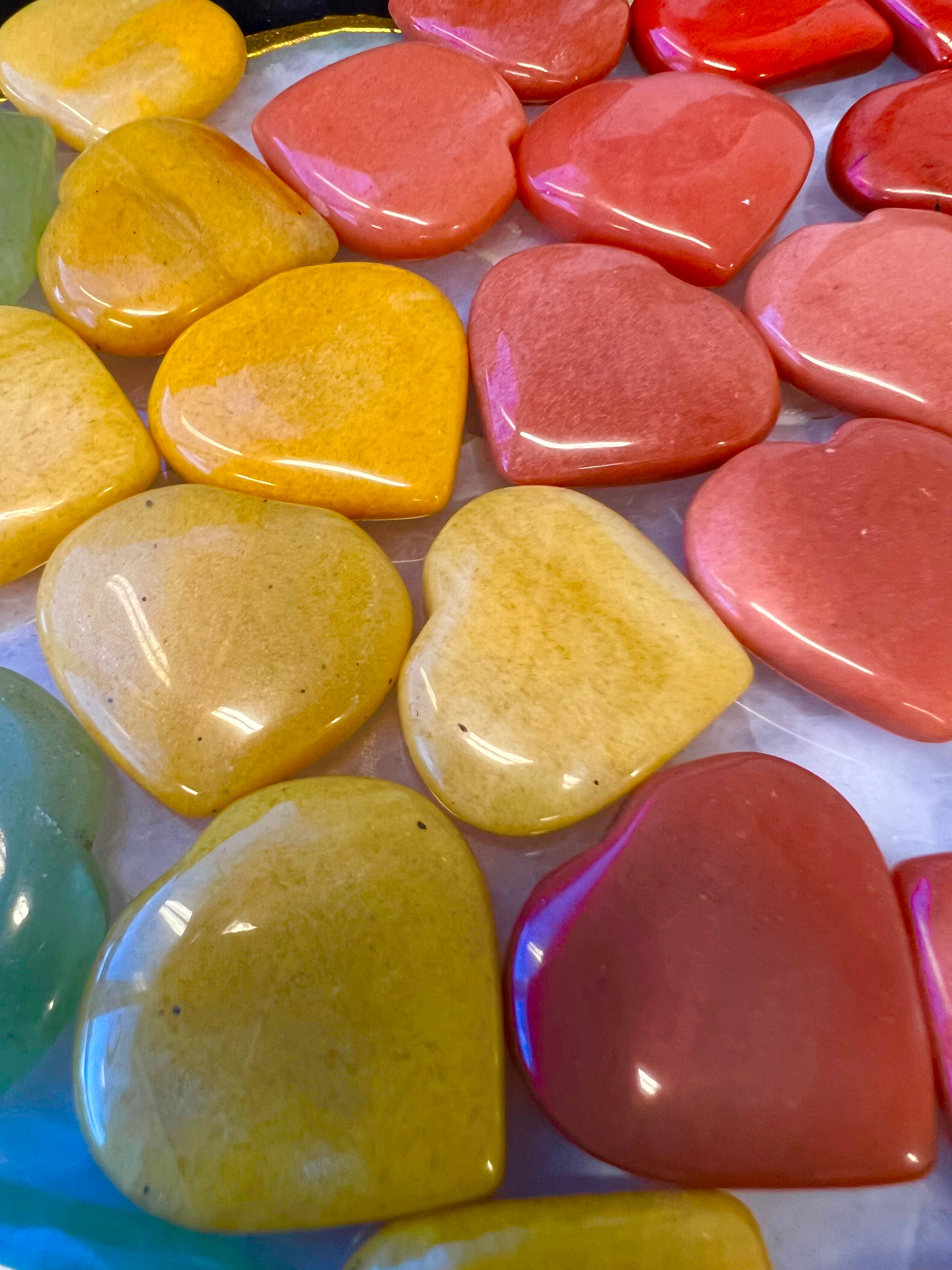 Crystal Heart 7 Chakras Set