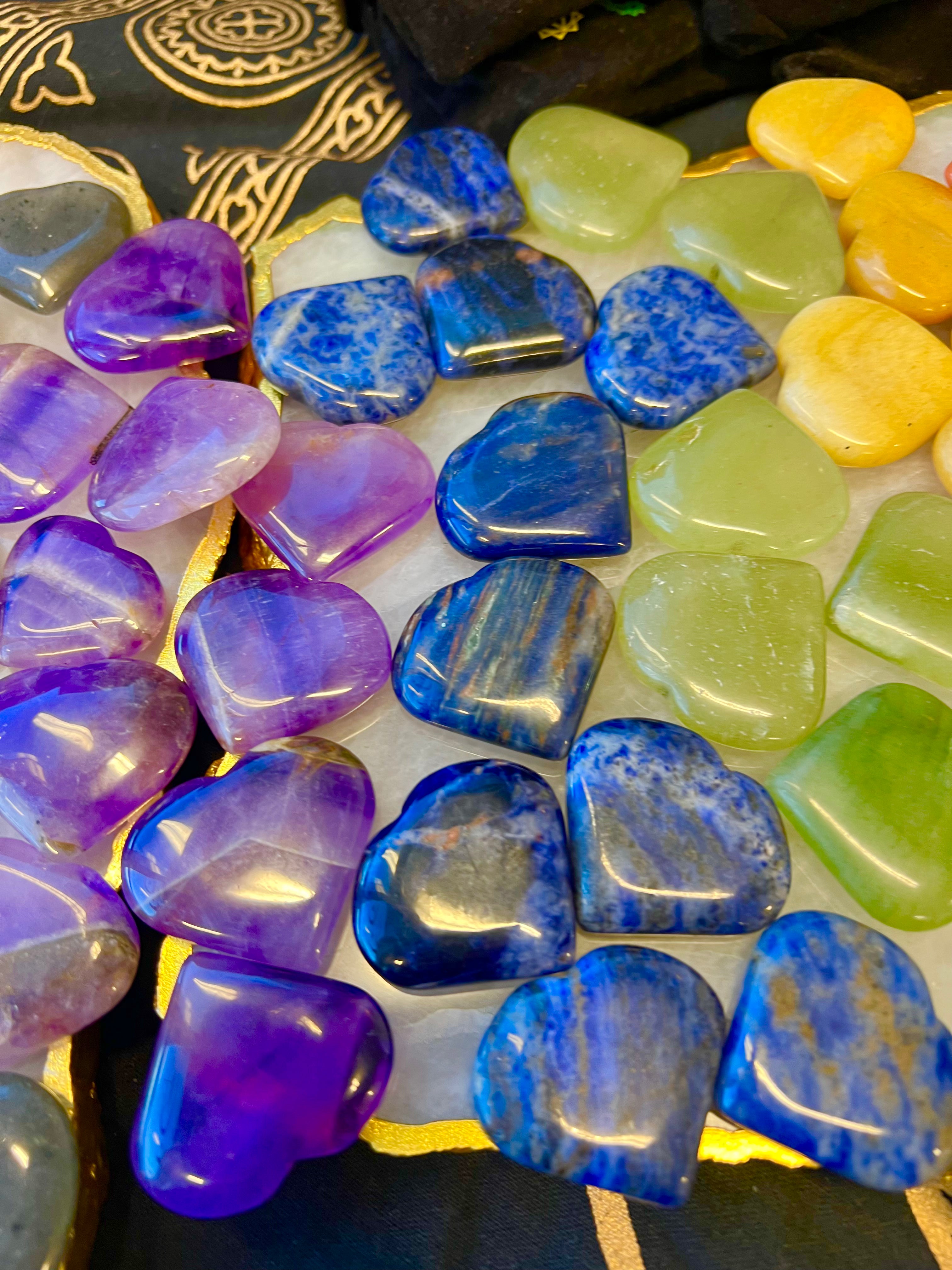 Crystal Heart 7 Chakras Set