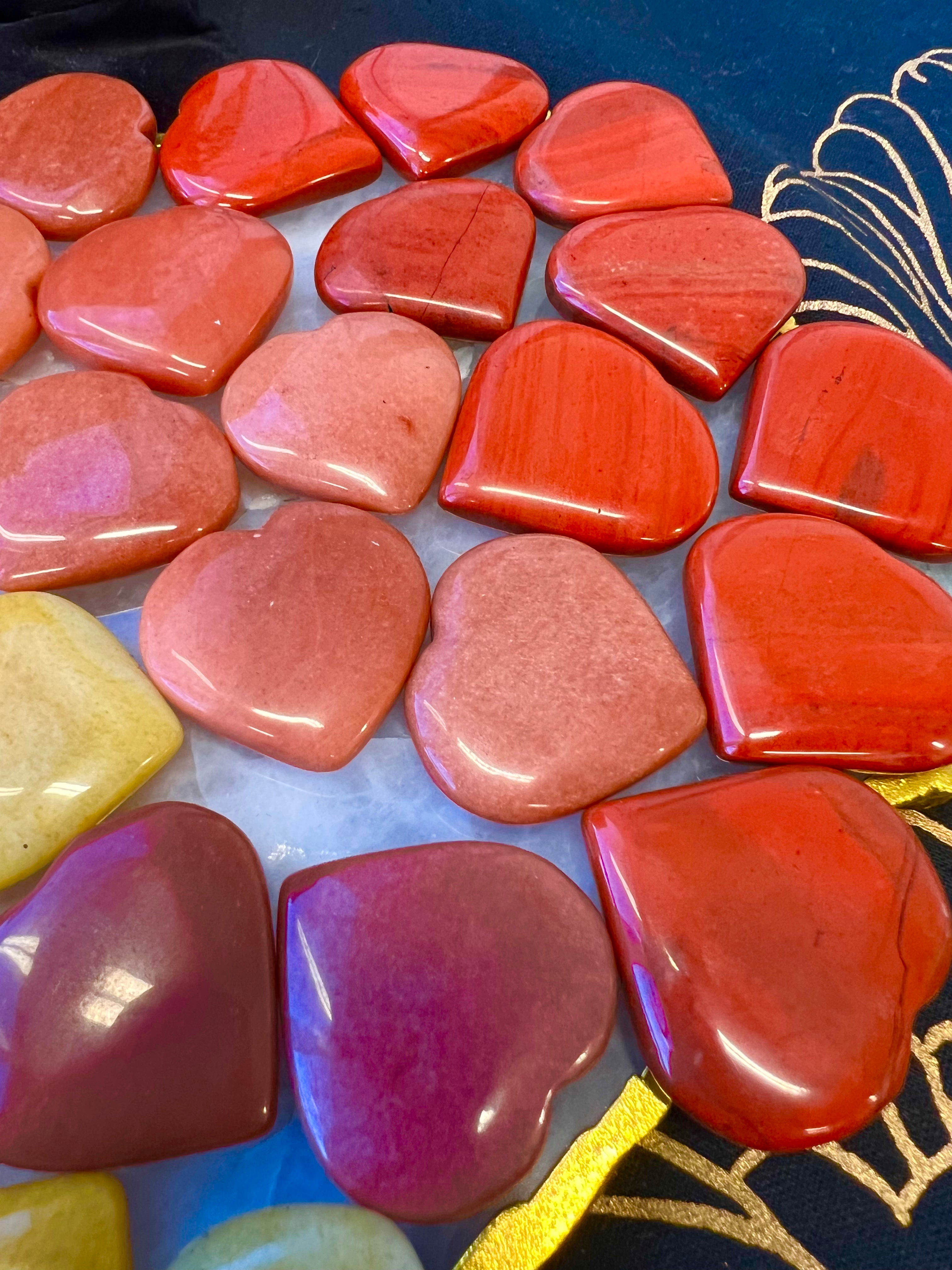 Crystal Heart 7 Chakras Set