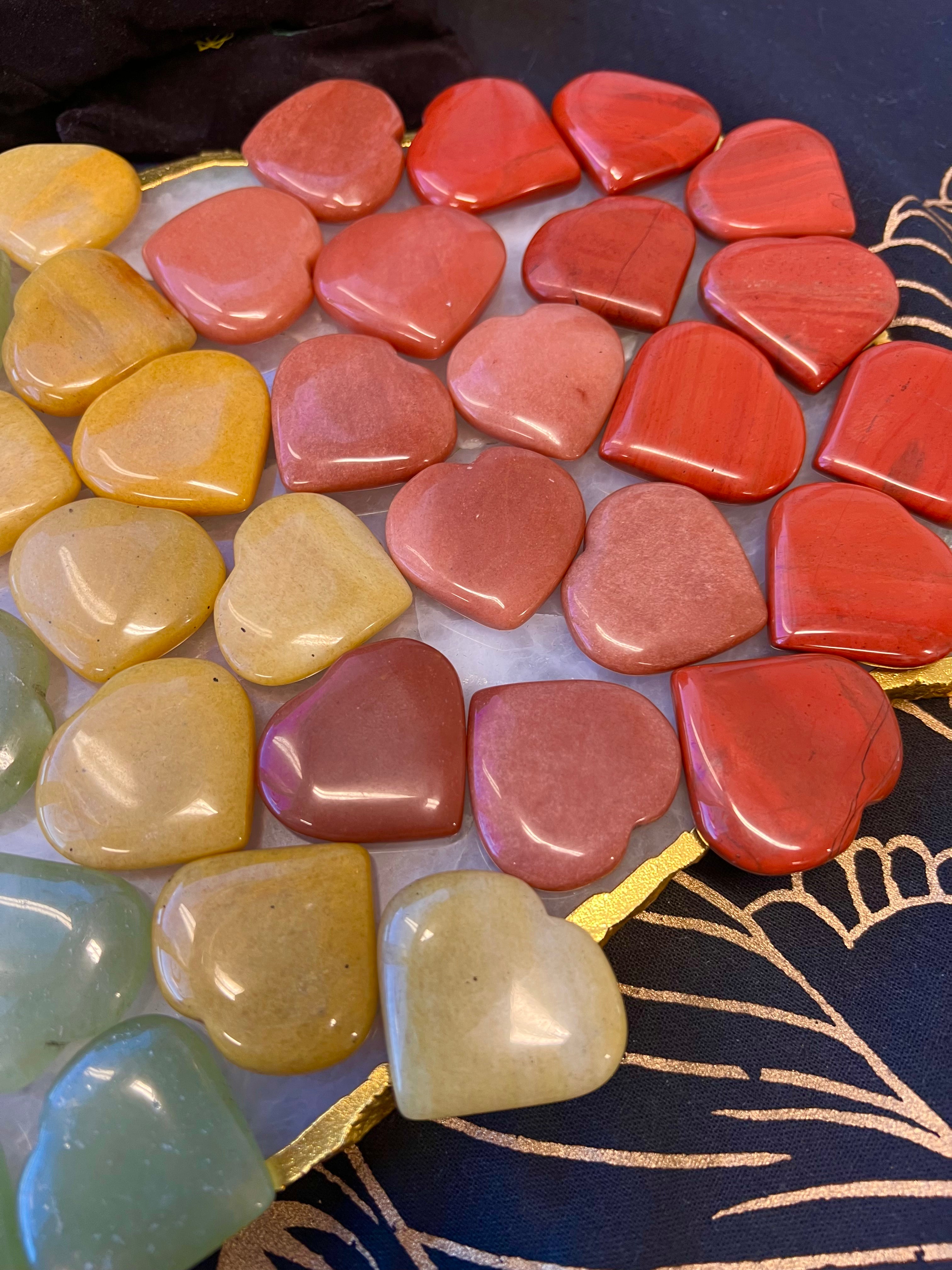 Crystal Heart 7 Chakras Set