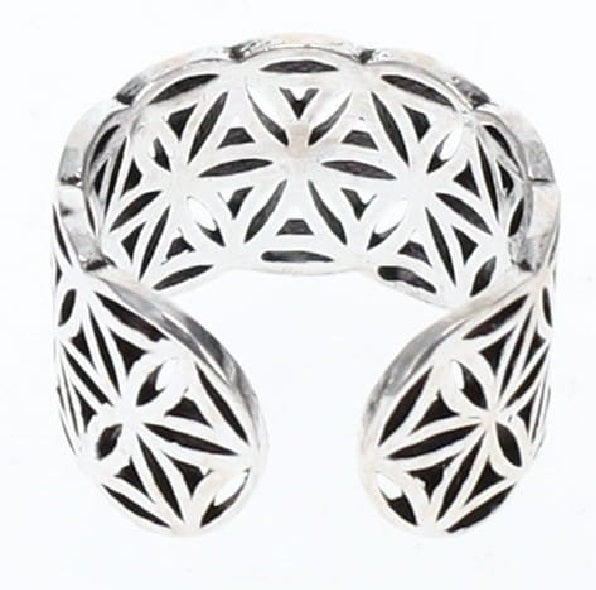 Ring Brass Flower of Life Adjustable