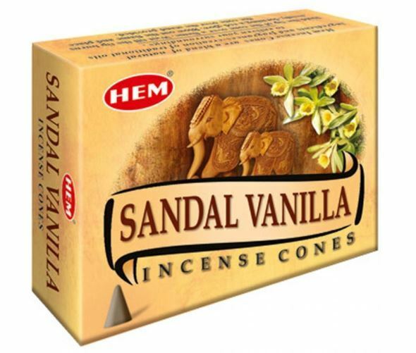 120x HEM Sandal Vanilla Incense Cones