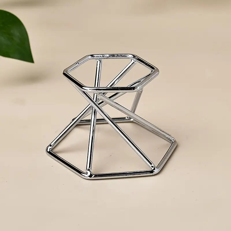 Crystal Ball Stand Holder - Silvery