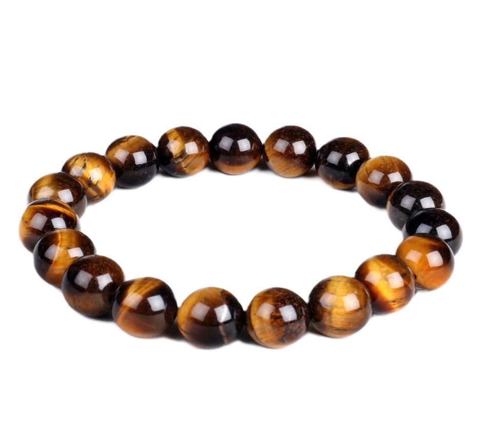 Gemstone Power Bead Bracelet Tiger Eye