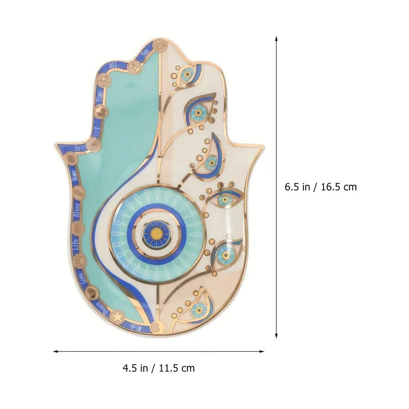 Hamsa Trinket Ceramic Evil Eye Jewellery Tray