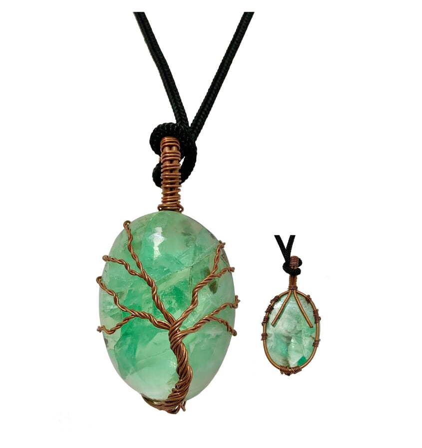 Wisdom Tree Fluorite Crystal Pendant