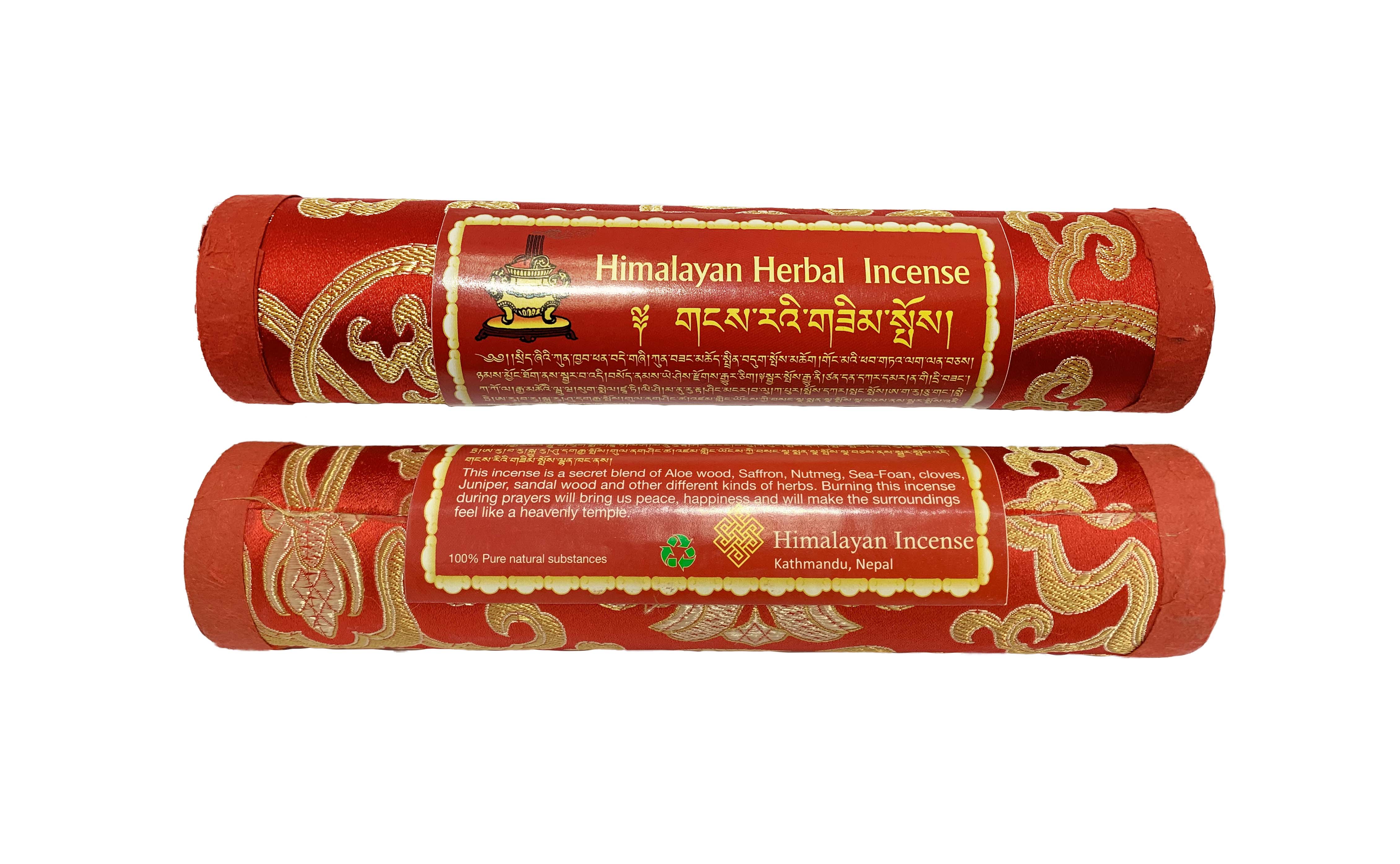 Himalayan Herbal Incense - Druk Sticks Red - 2 Pack