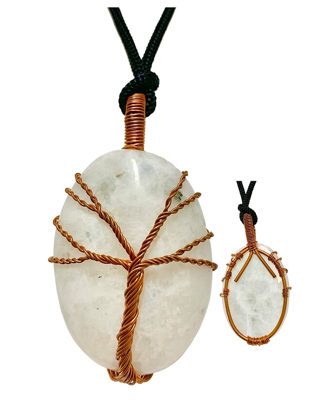 Wisdom Tree Moonstone Crystal Pendant