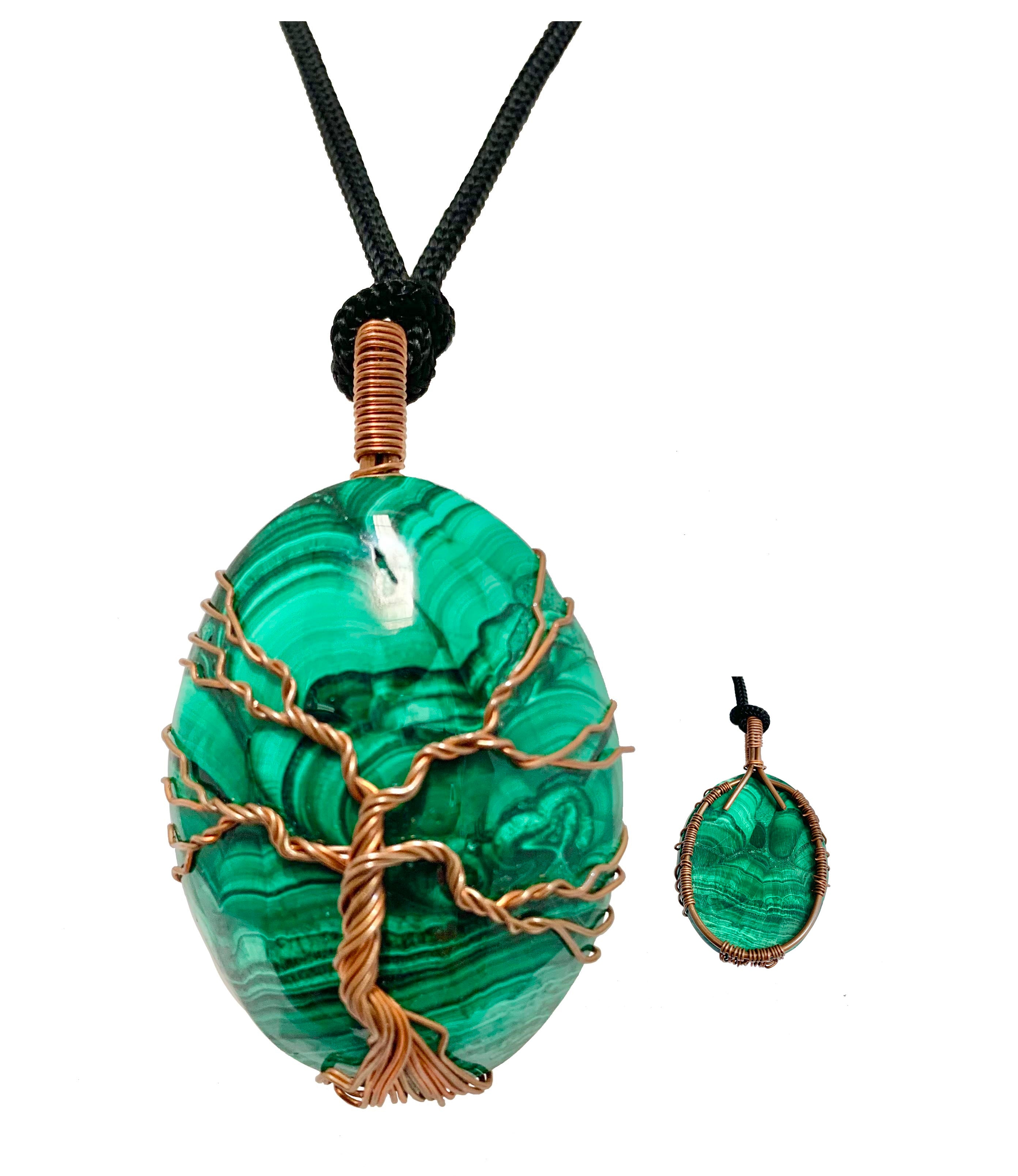 Wisdom Tree Malachite Crystal Pendant