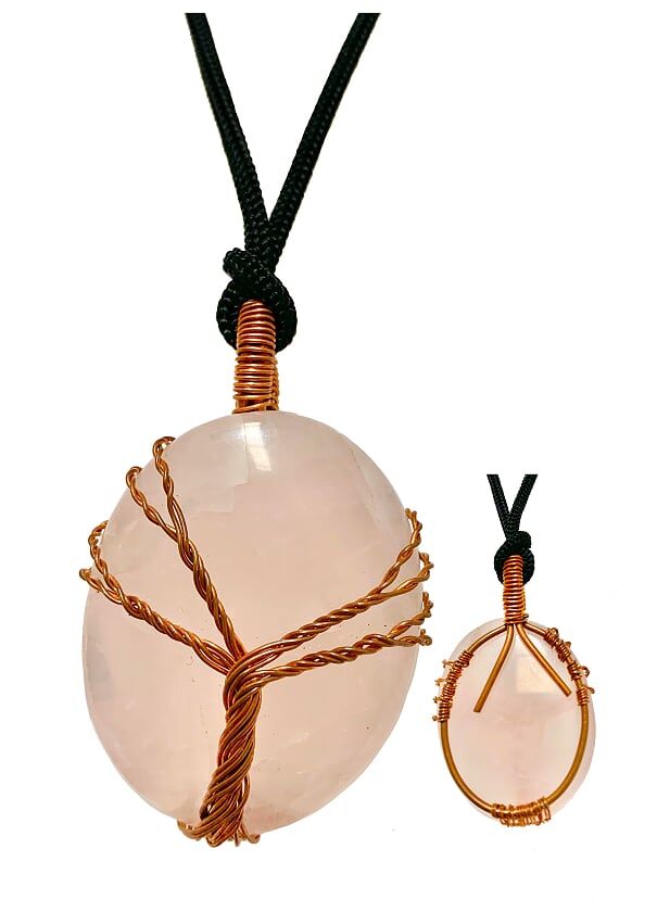 Wisdom Tree Rose Quartz Crystal Pendant