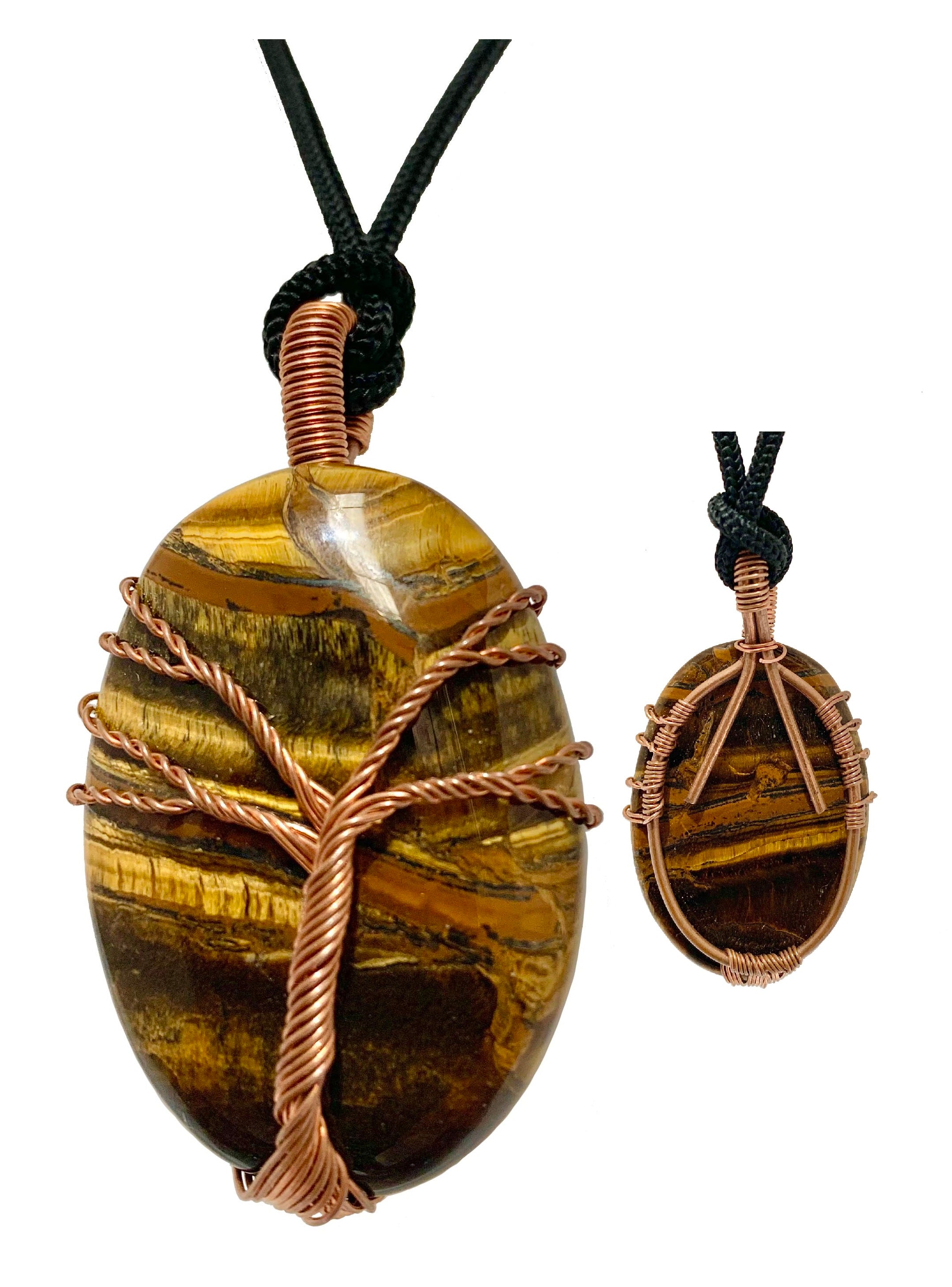 Wisdom Tree Tiger Eye Crystal Pendant