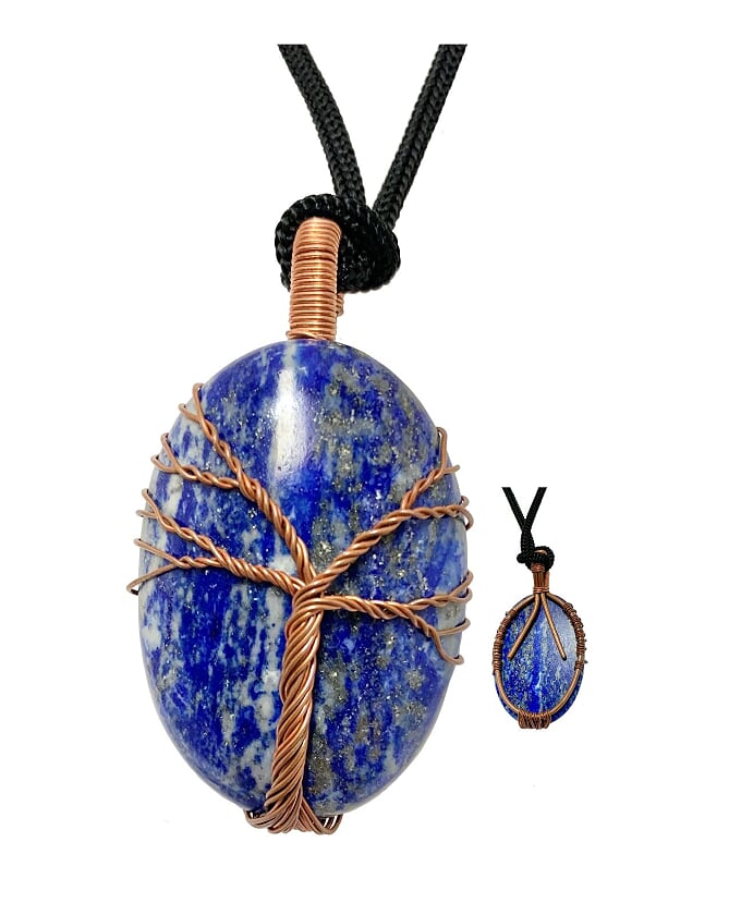 Wisdom Tree Lapis Lazuli Crystal Pendant