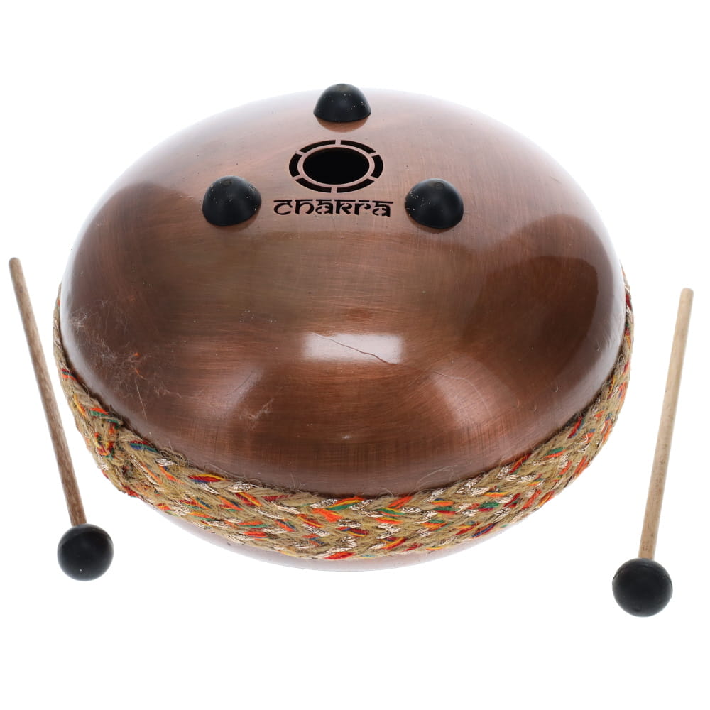Mandala Iron Tongue Drum Jute With Bag - Gold 10 Inches