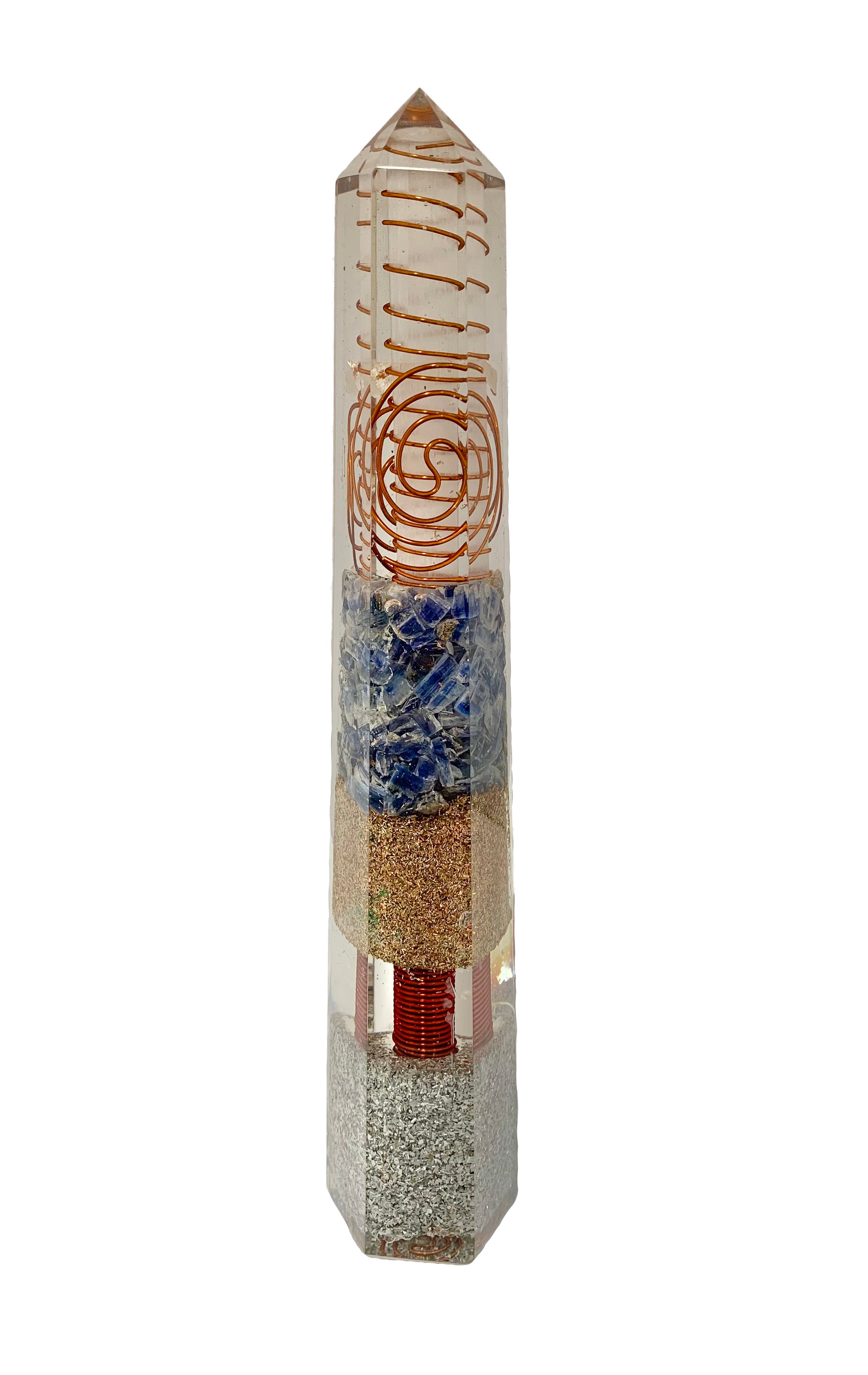 Kyanite Orgonite Obelisk Generator