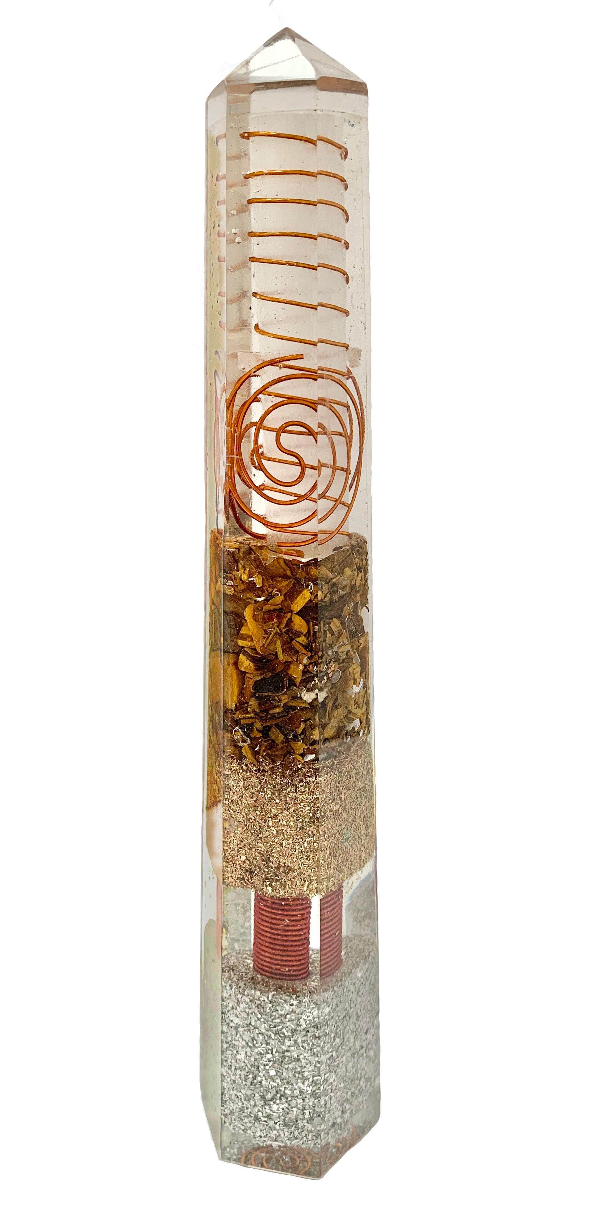 Tiger’s Eye Orgonite Obelisk Generator