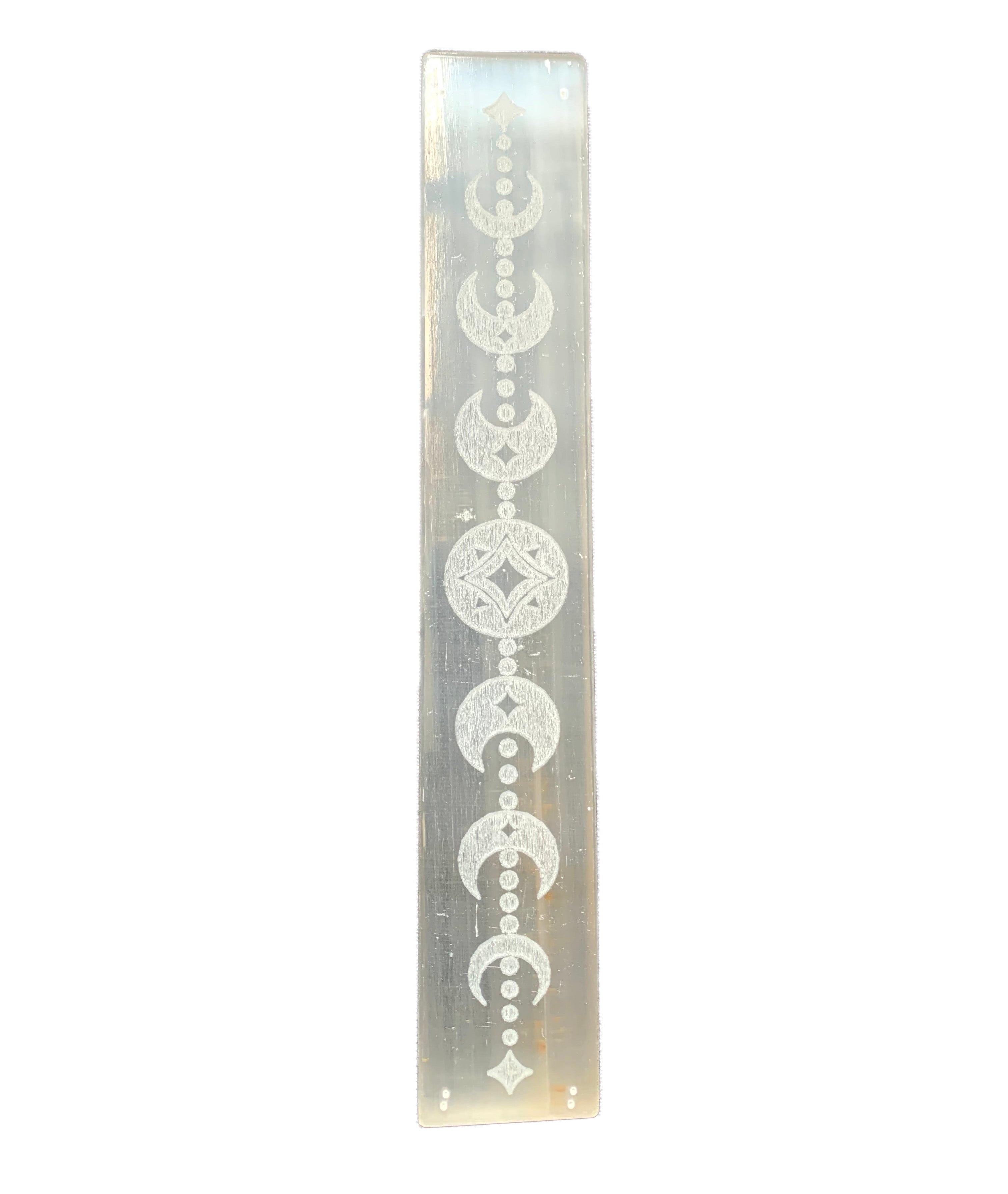 Luna Dance Selenite Crystal Charging Plate Set