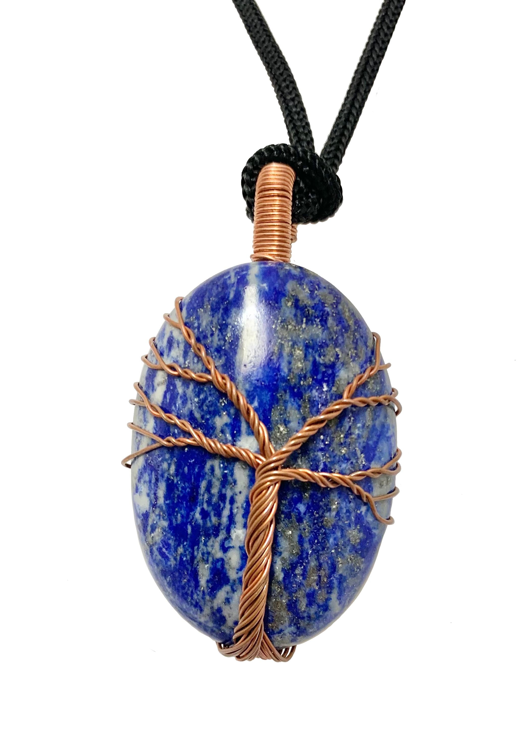 Wisdom Tree Lapis Lazuli Crystal Pendant