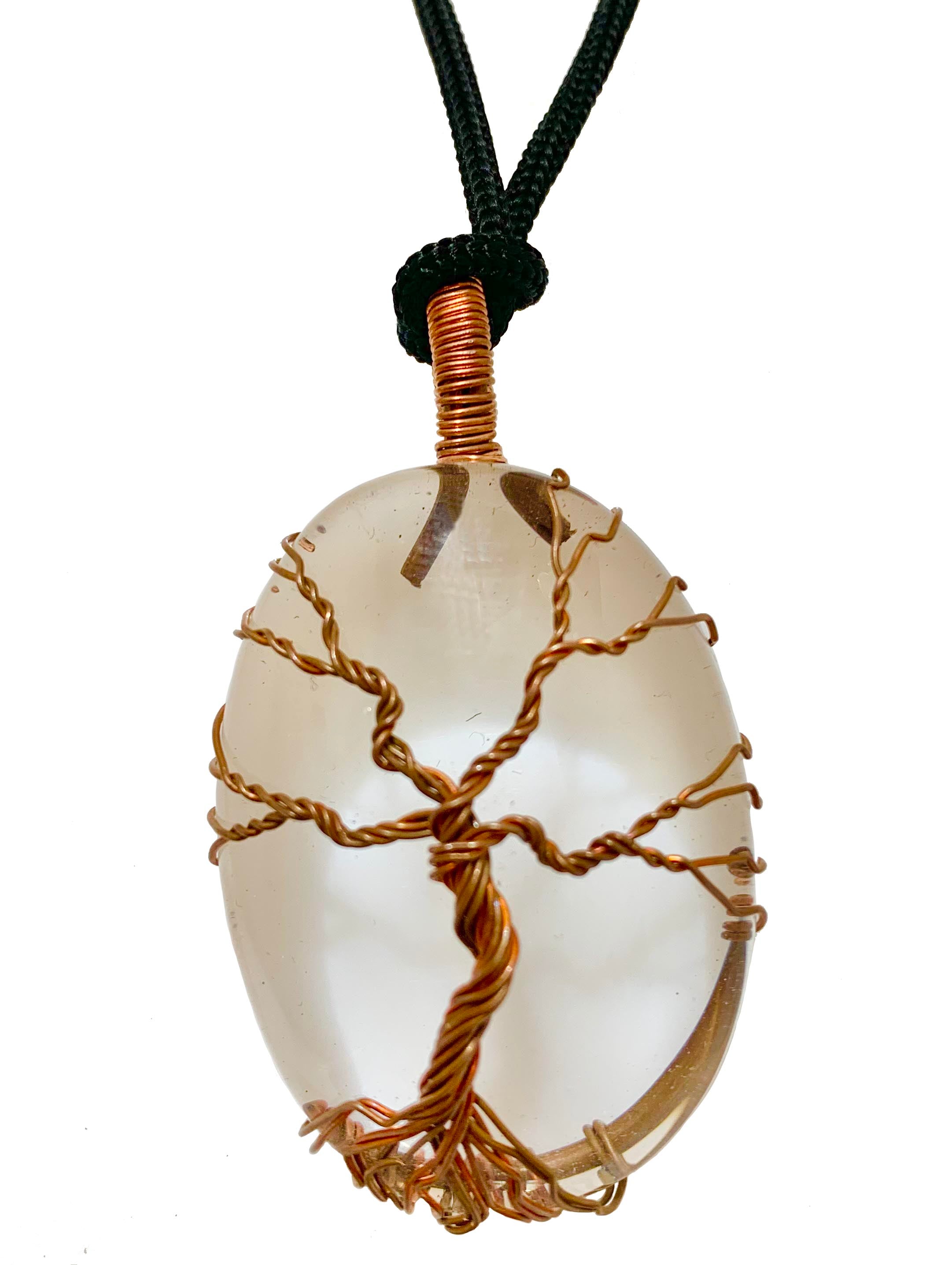 Wisdom Tree Clear Quartz Crystal Pendant