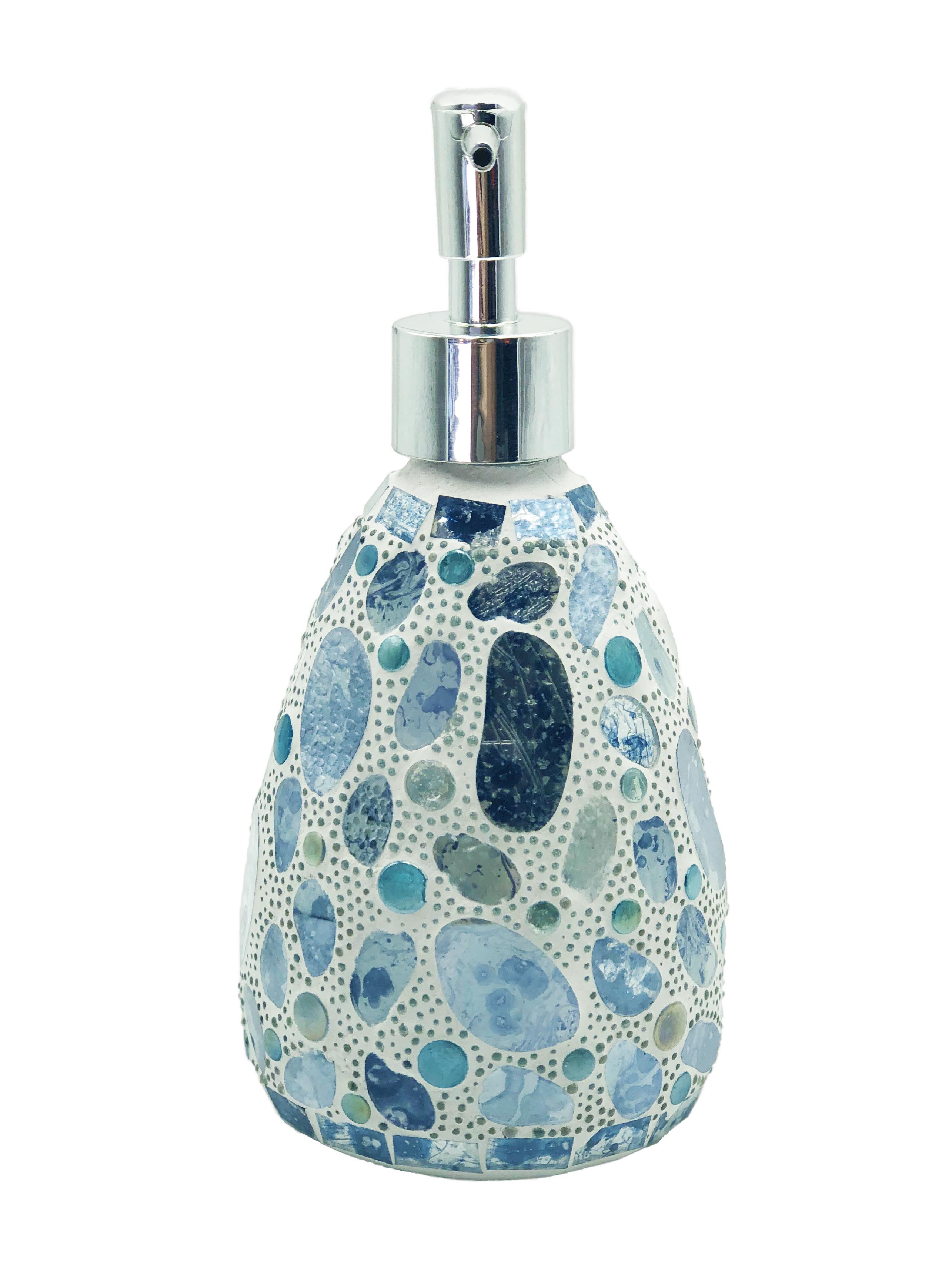 Aqua Pebble Glass Mosaic Soap Pump