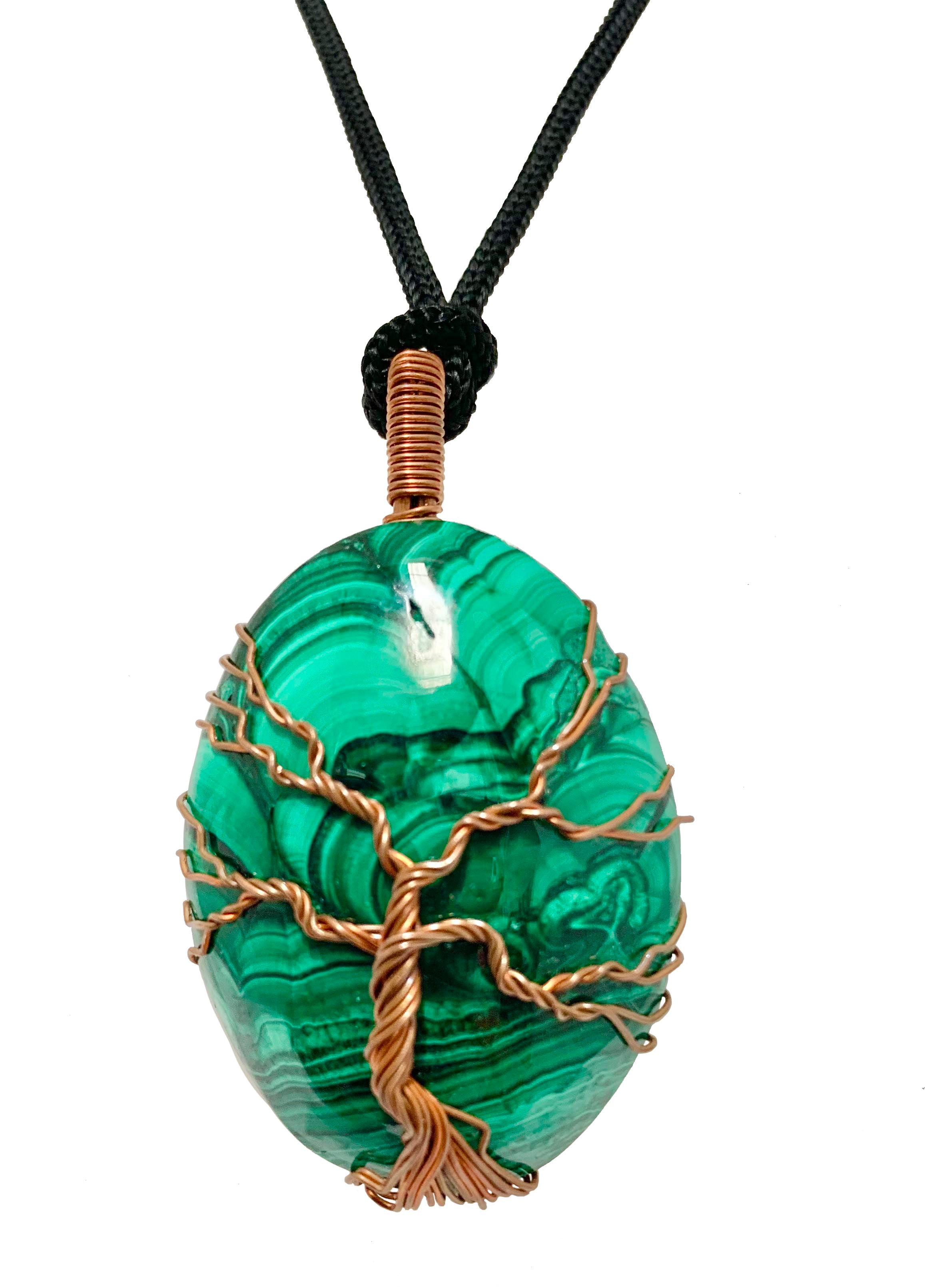 Wisdom Tree Malachite Crystal Pendant