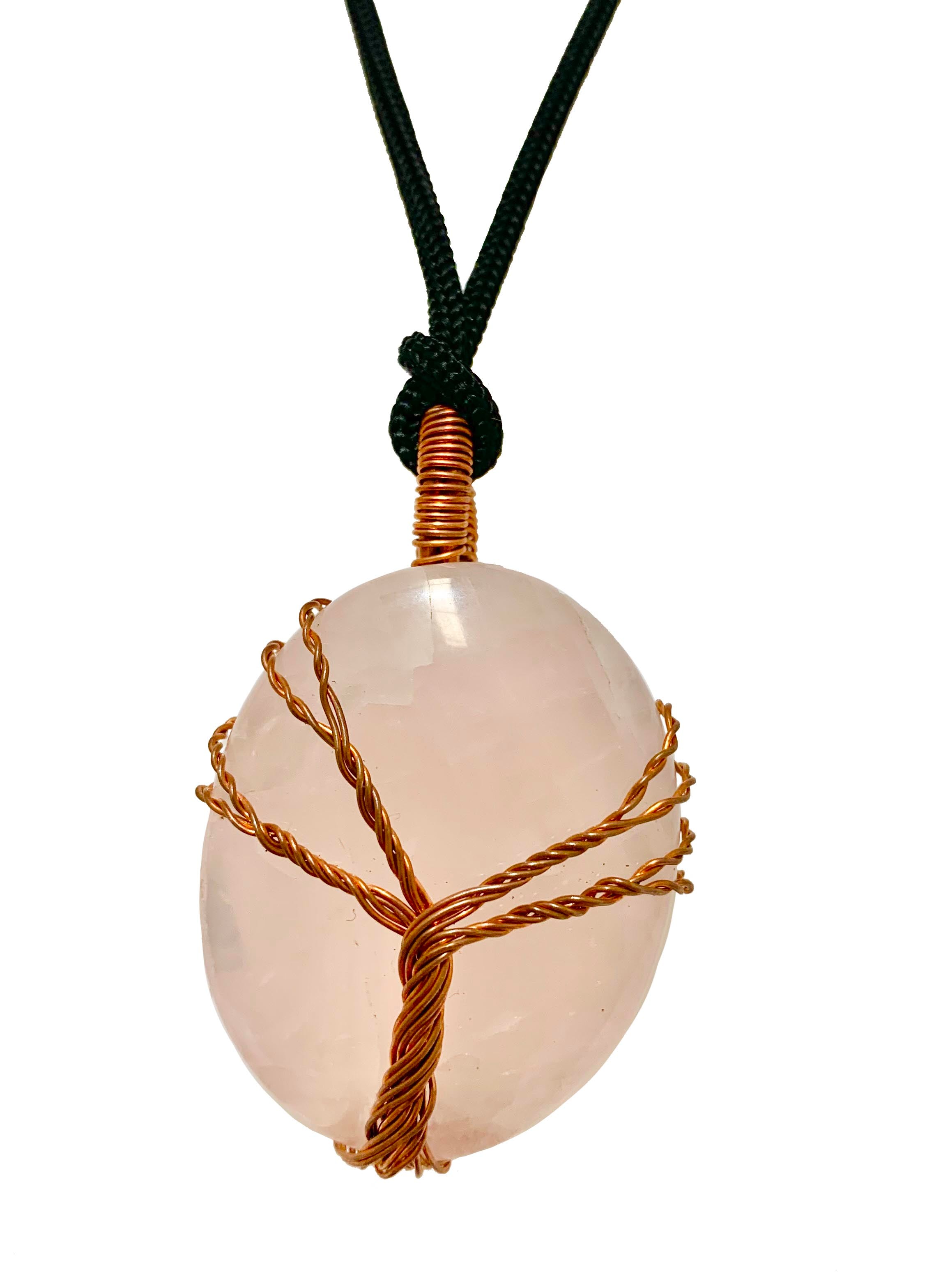 Wisdom Tree Rose Quartz Crystal Pendant