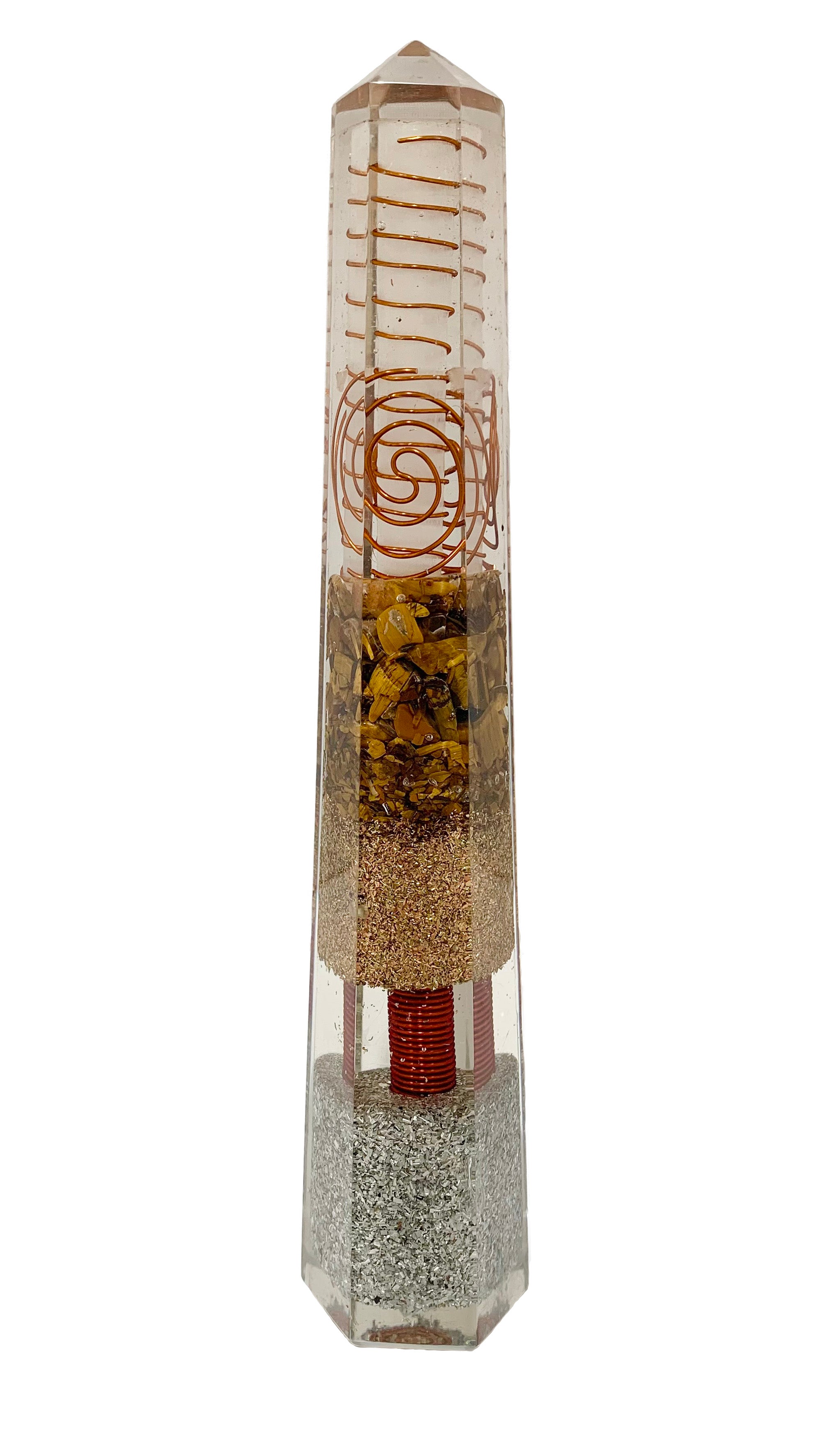 Tiger’s Eye Orgonite Obelisk Generator