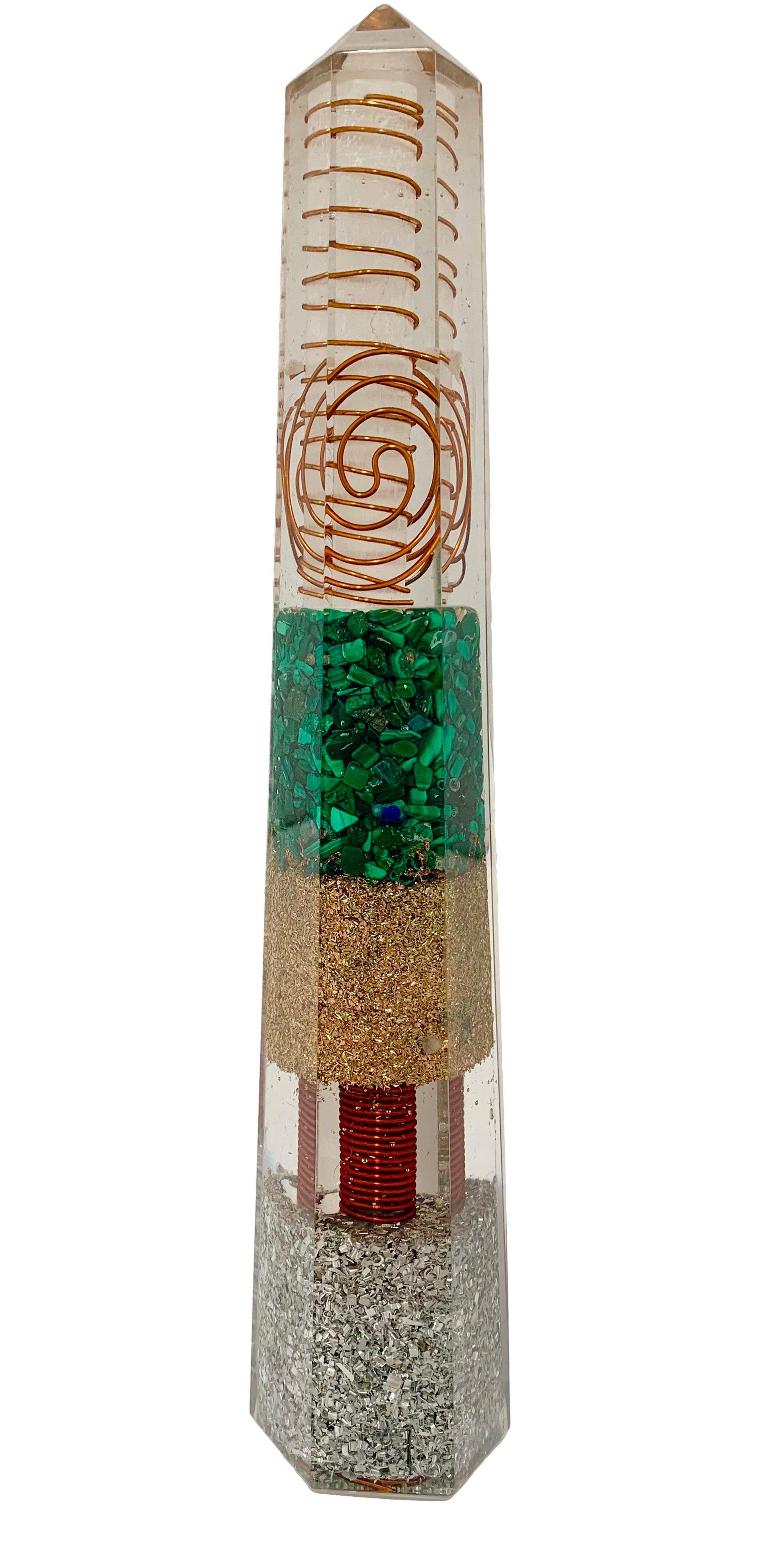 Malachite Orgonite Obelisk Generator