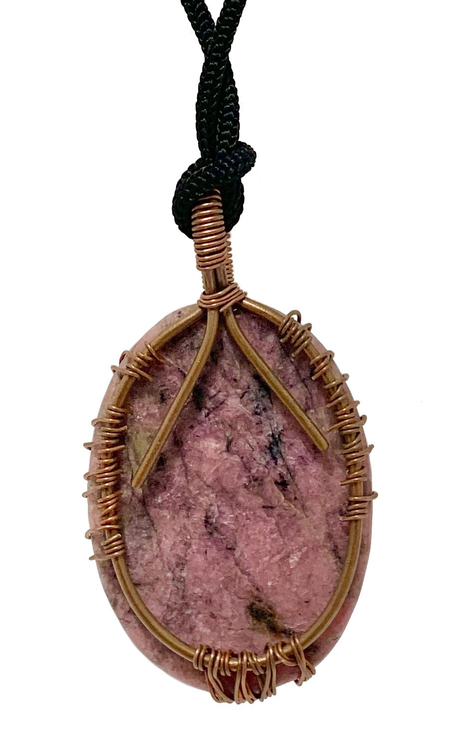 Wisdom Tree Rhodonite Crystal Pendant