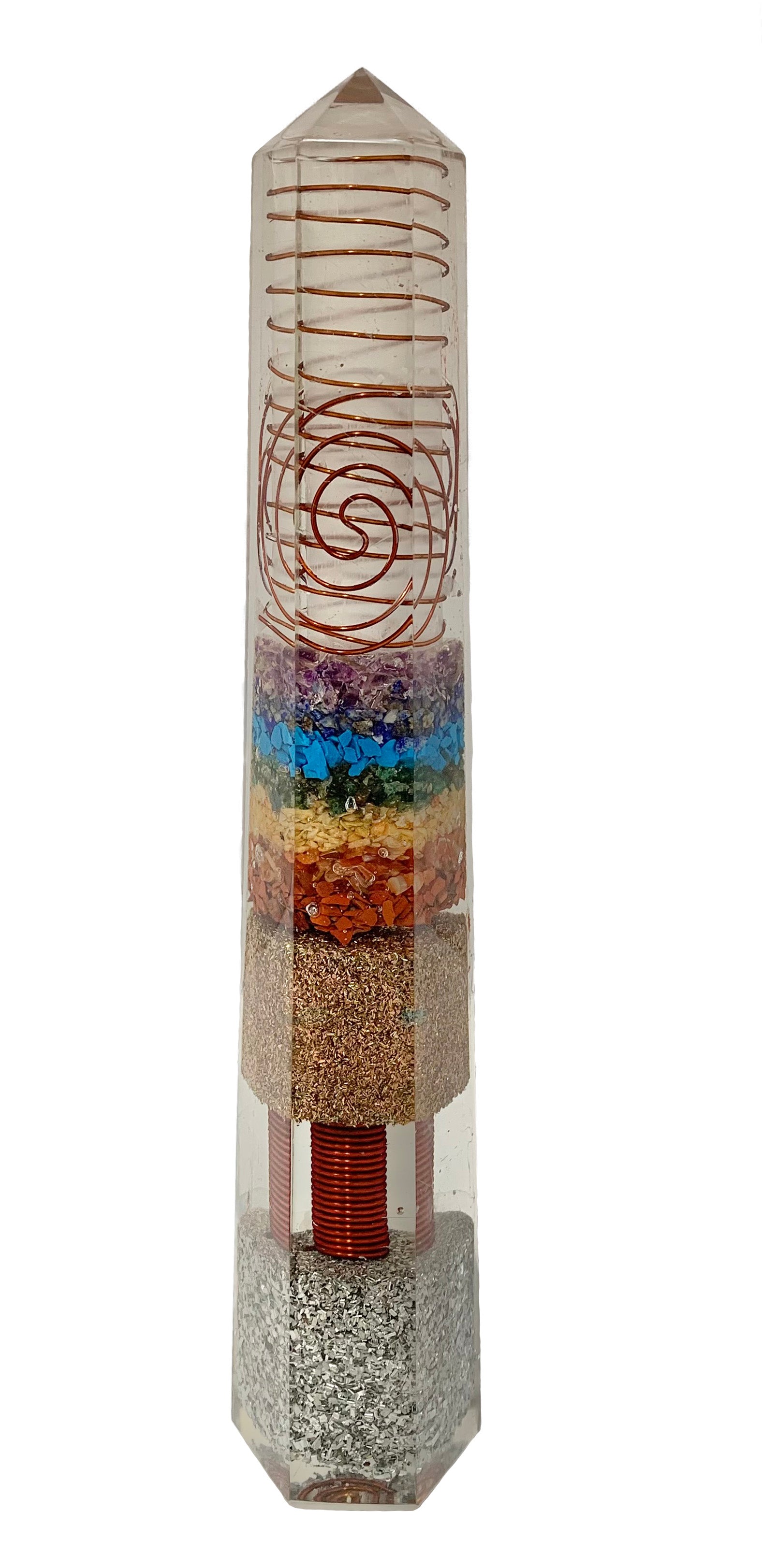 7 Chakras Orgonite Obelisk Generator