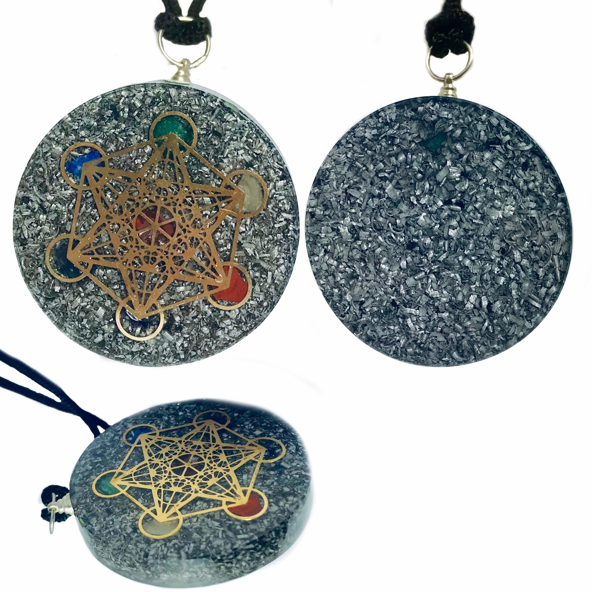 Aluminium Metatron Cube Sacred Geometry Pendant