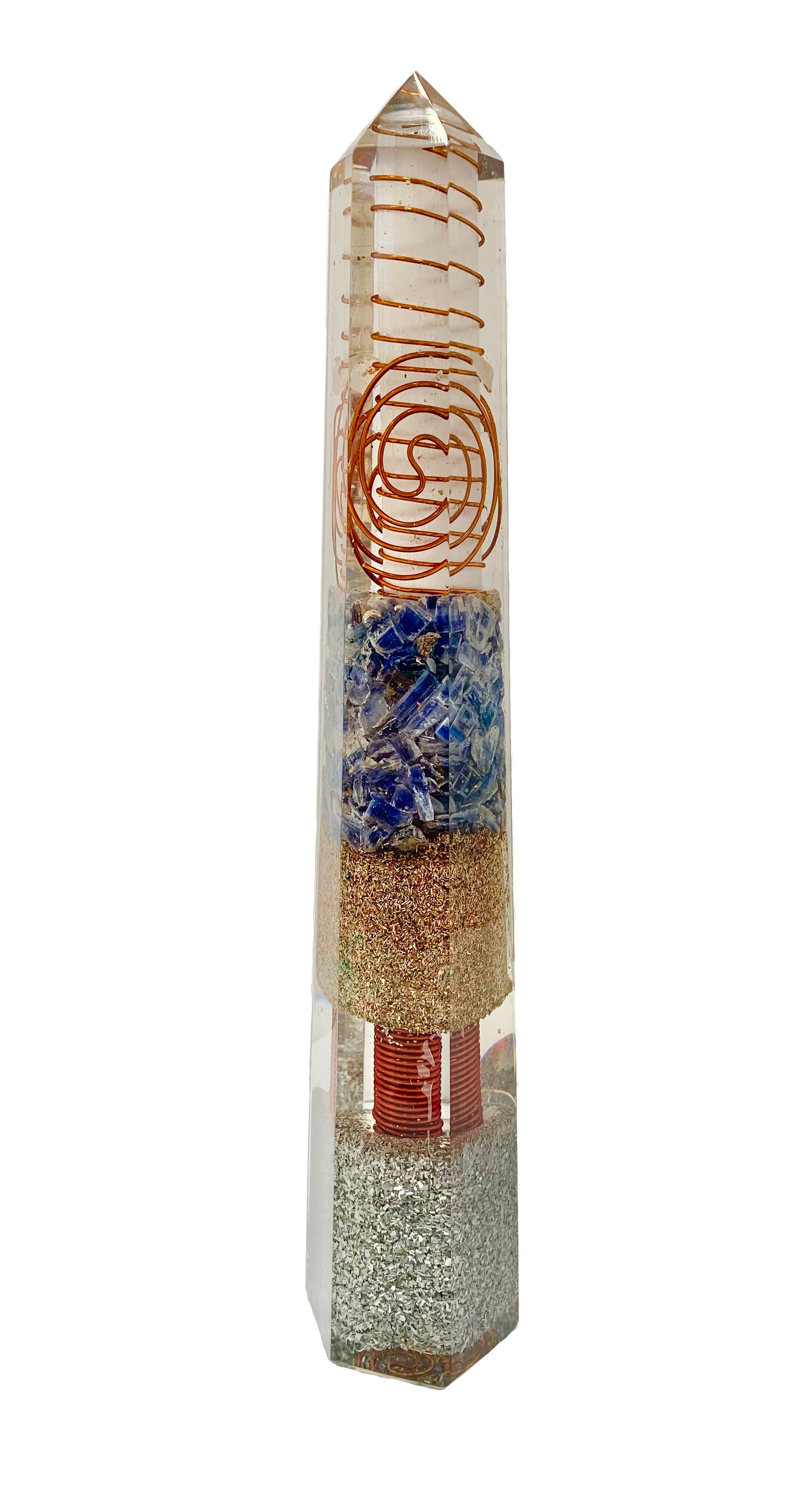 Kyanite Orgonite Obelisk Generator