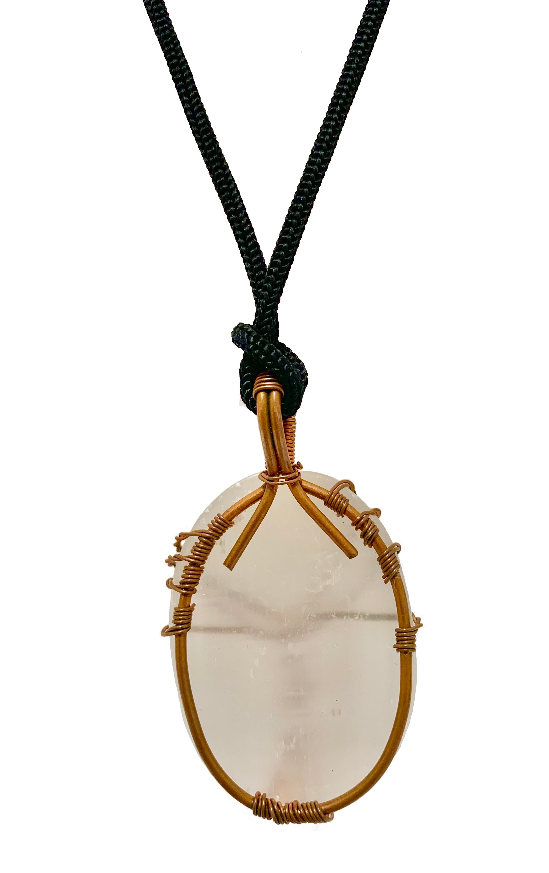 Wisdom Tree Selenite Crystal Pendant