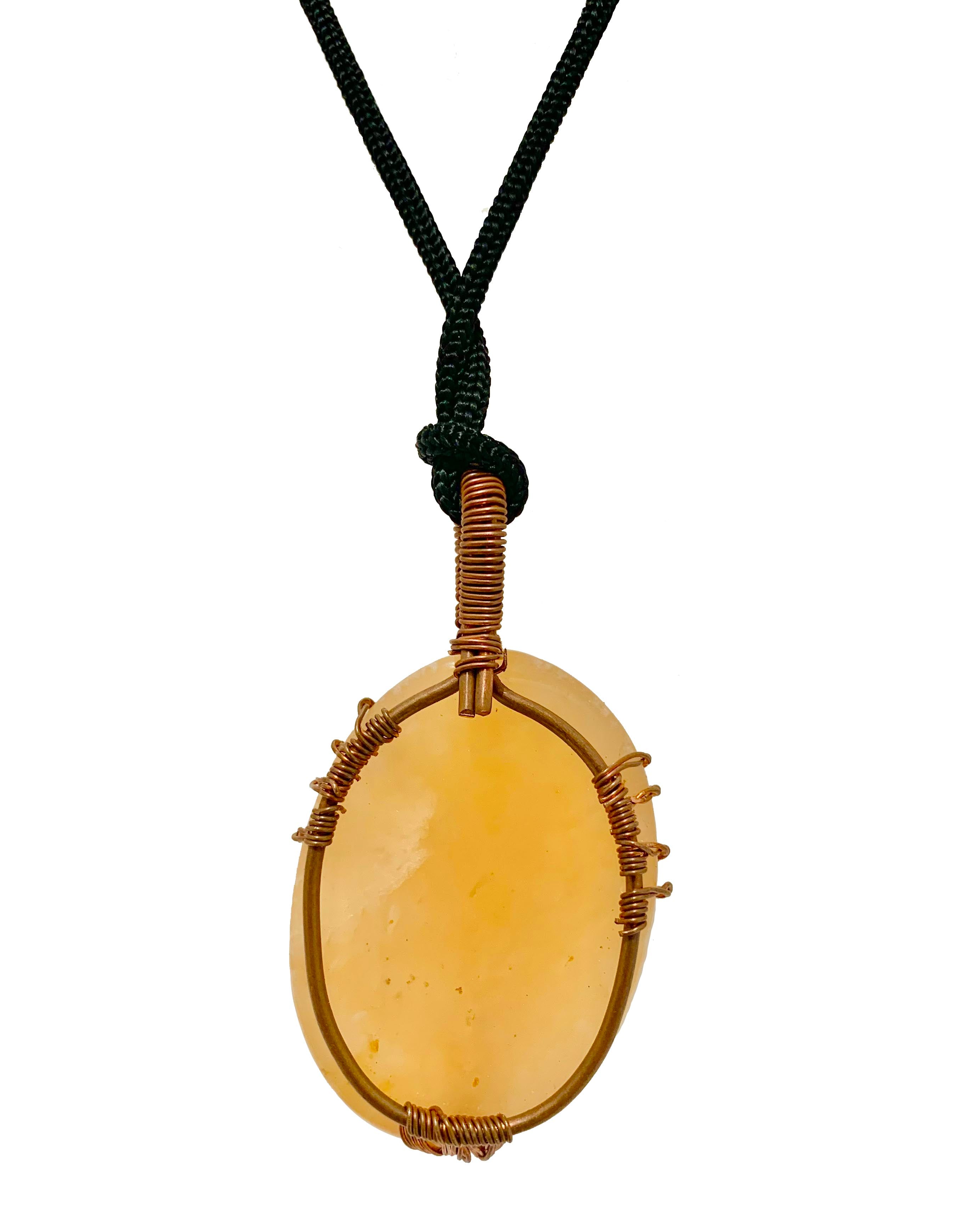 Wisdom Tree Yellow Aventurine Crystal Pendant