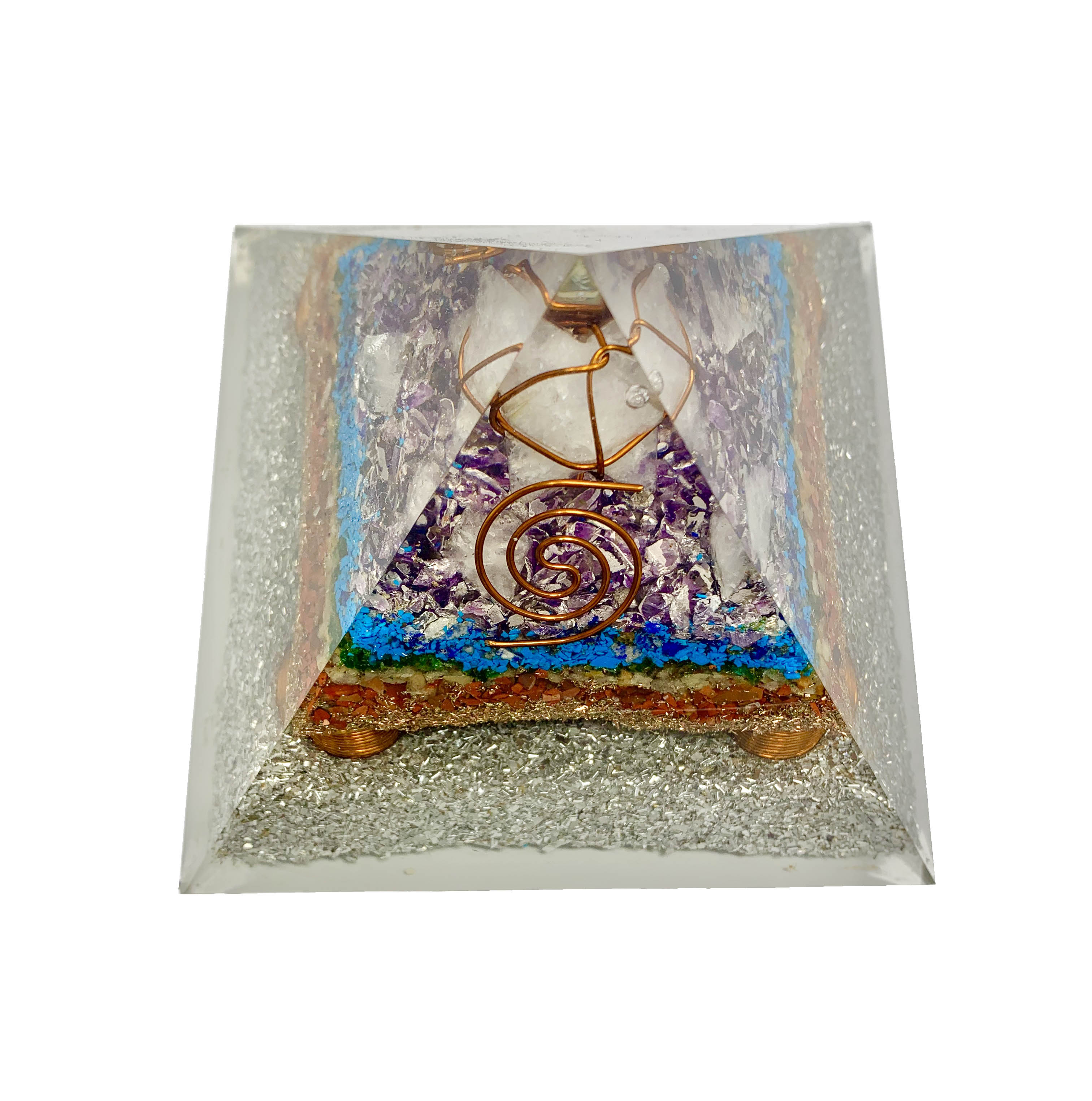 7 Chakra Merkaba Orgonite Pyramid