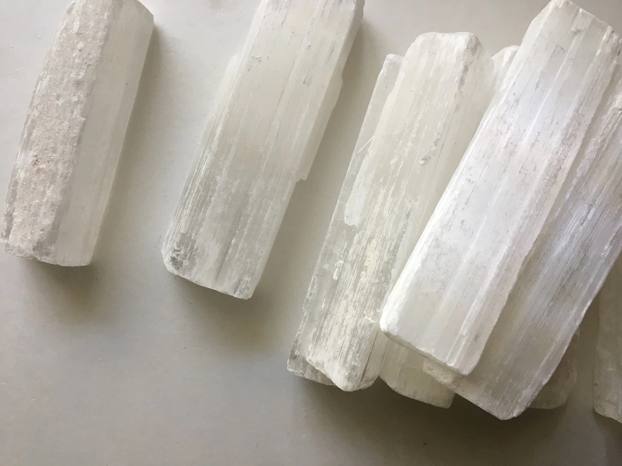 Selenite Crystal Beam Wand Pieces Rough Stick Natural Raw Healing Mineral