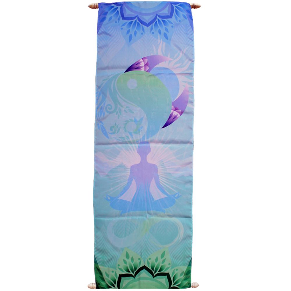 Inner Balance Wall Hanging Art Banner Print on French Crepe Fabric