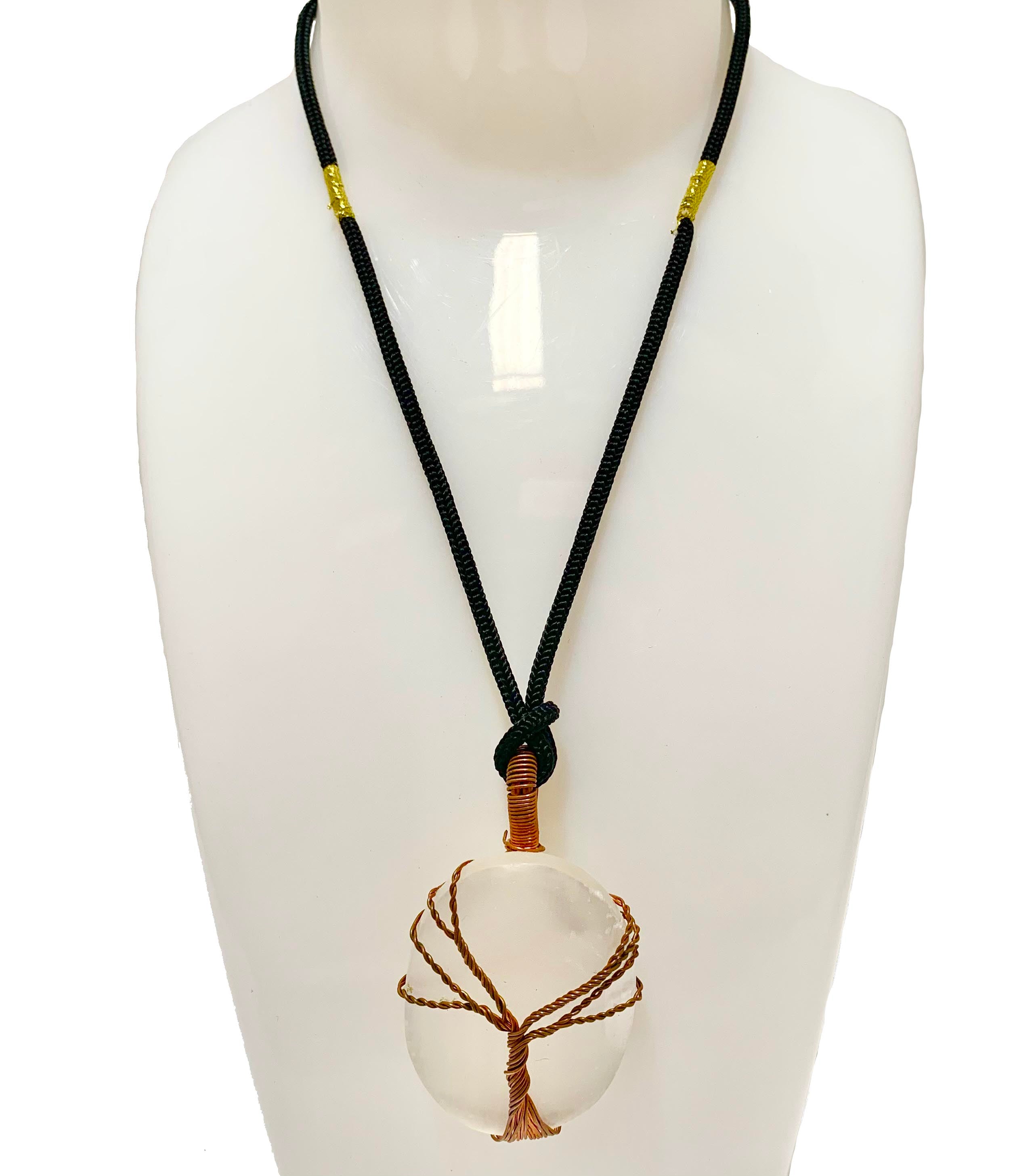 Wisdom Tree Selenite Crystal Pendant