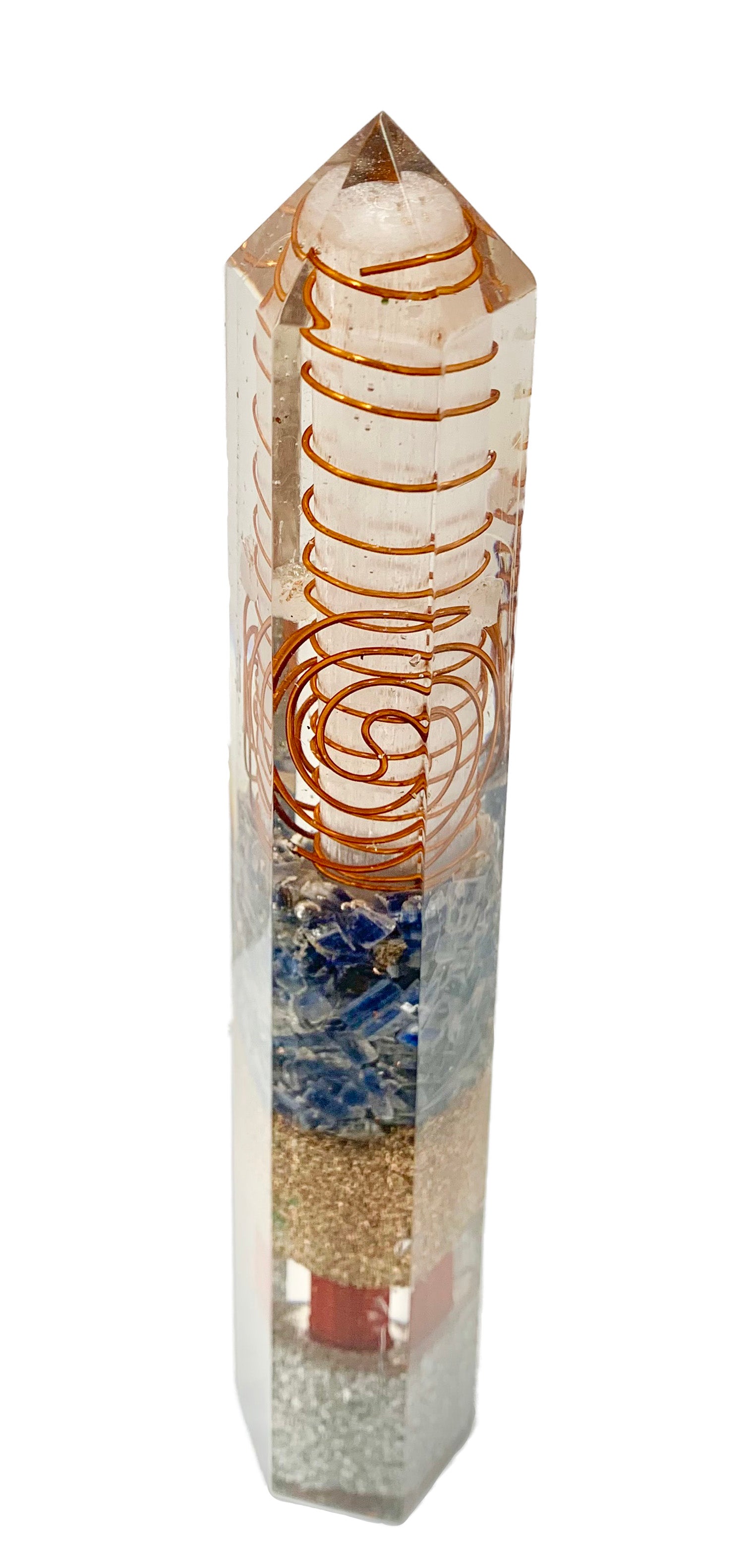 Kyanite Orgonite Obelisk Generator