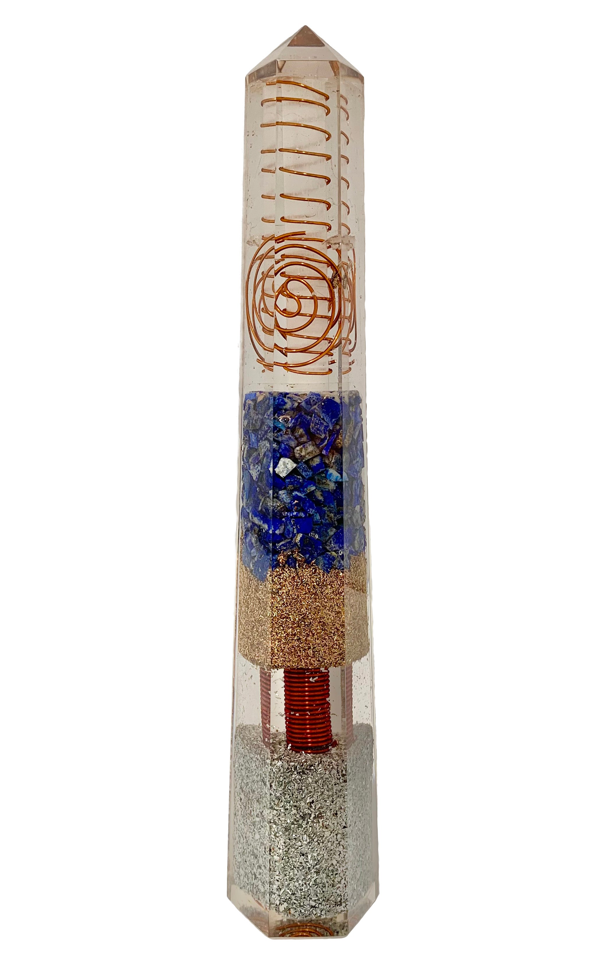 Lapis Lazuli Orgonite Obelisk Generator