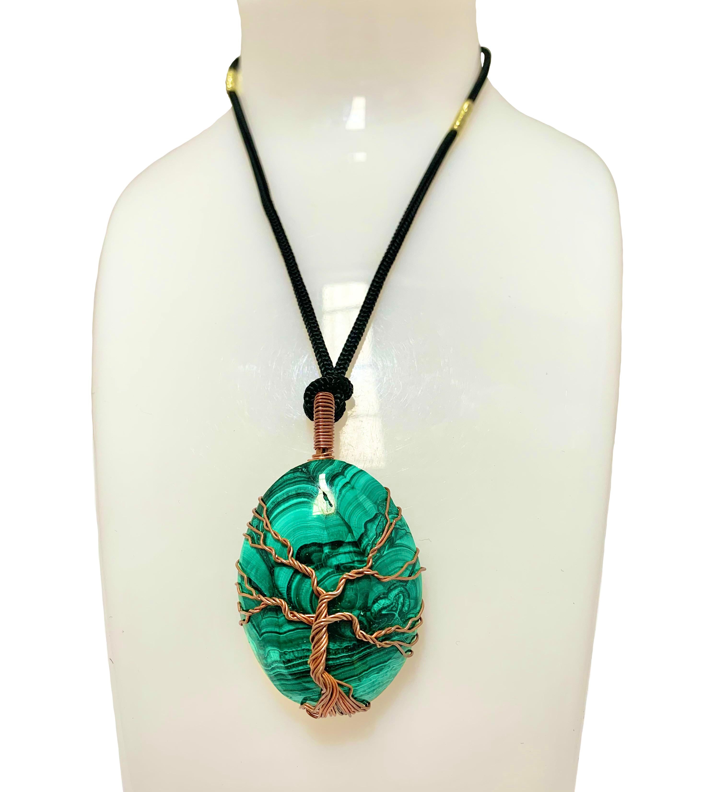 Wisdom Tree Malachite Crystal Pendant