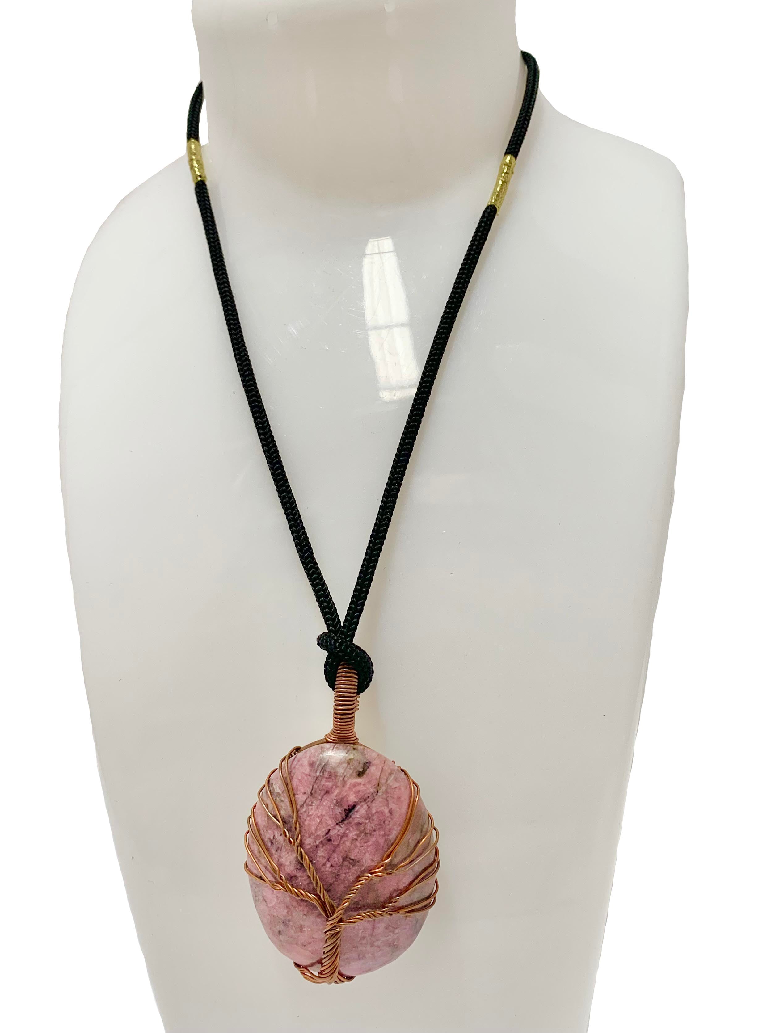 Wisdom Tree Rhodonite Crystal Pendant