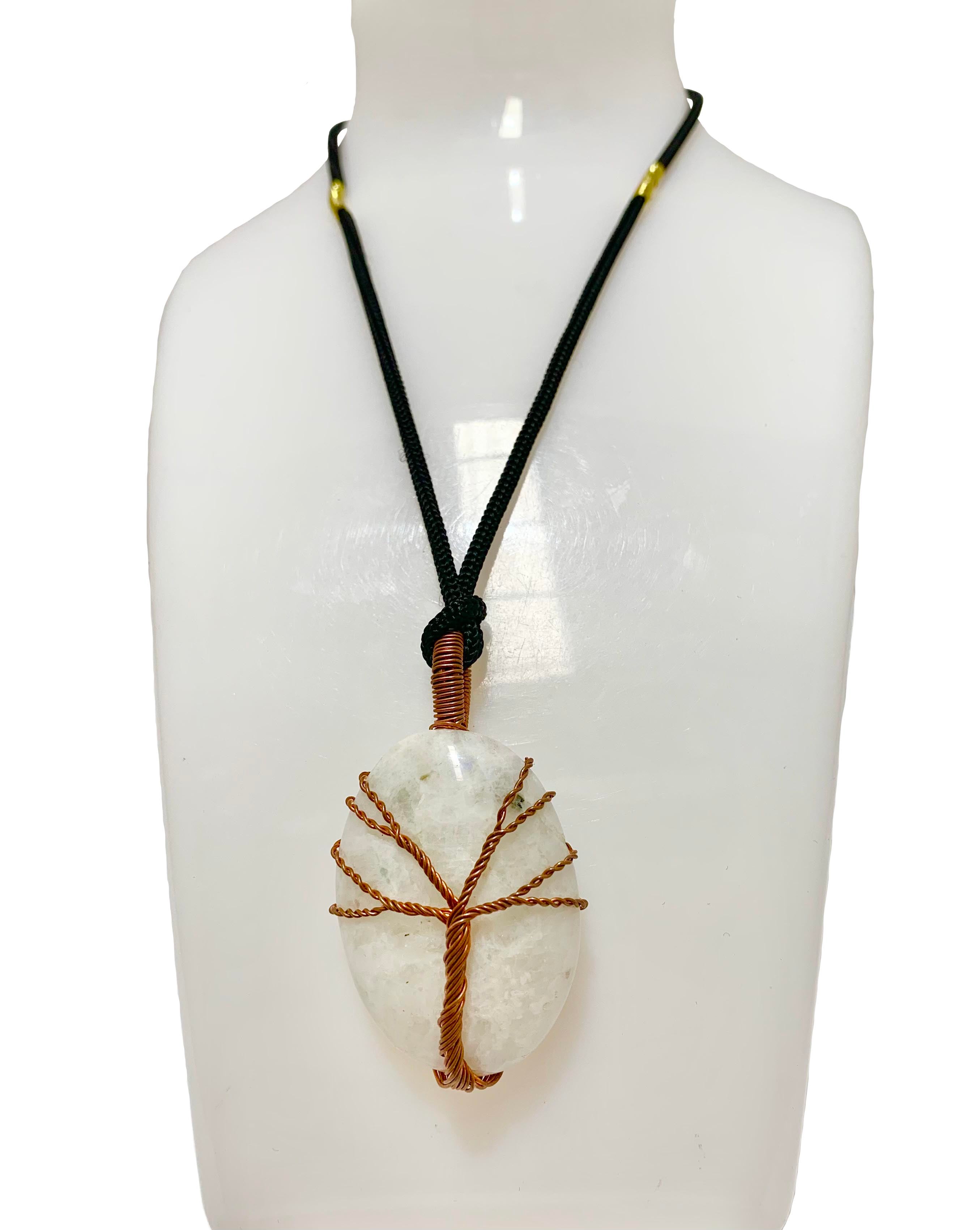 Wisdom Tree Moonstone Crystal Pendant