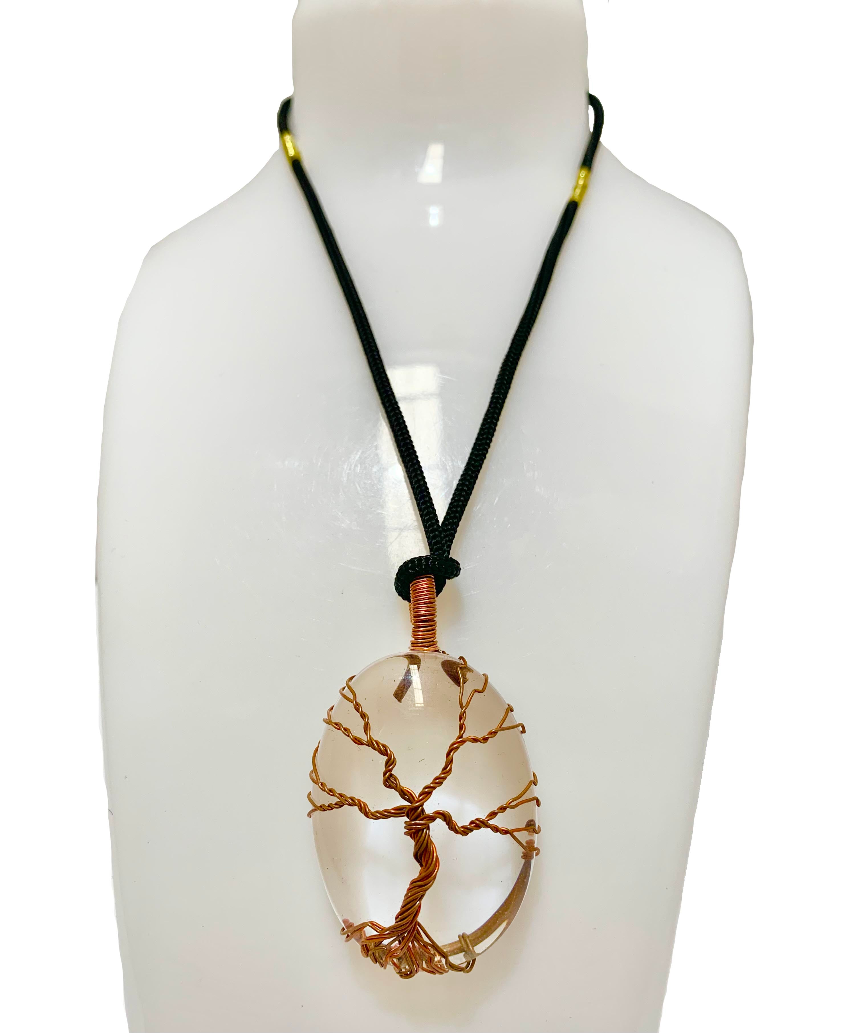 Wisdom Tree Clear Quartz Crystal Pendant