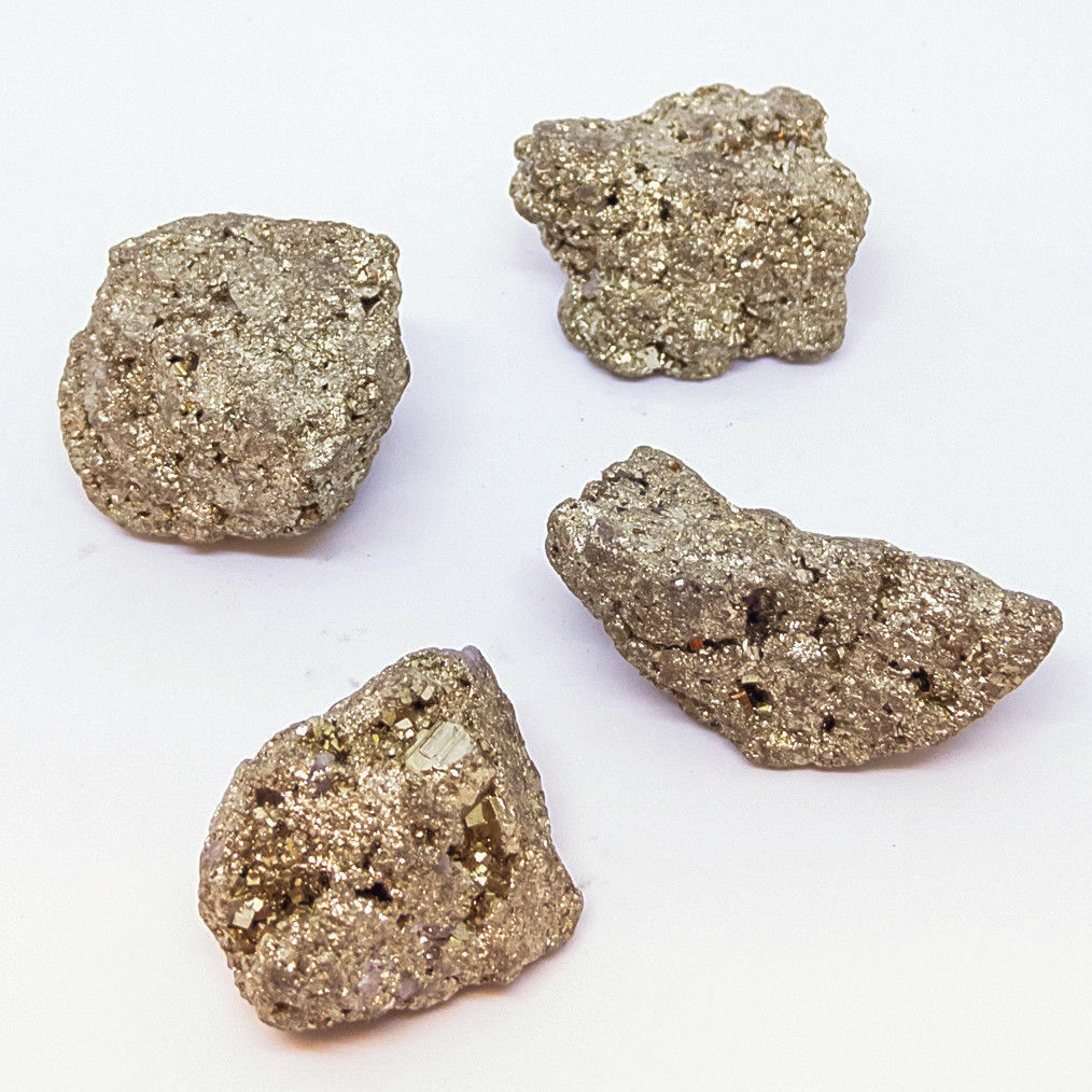 Natural Fool's Gold Stones Pyrite 4 pieces