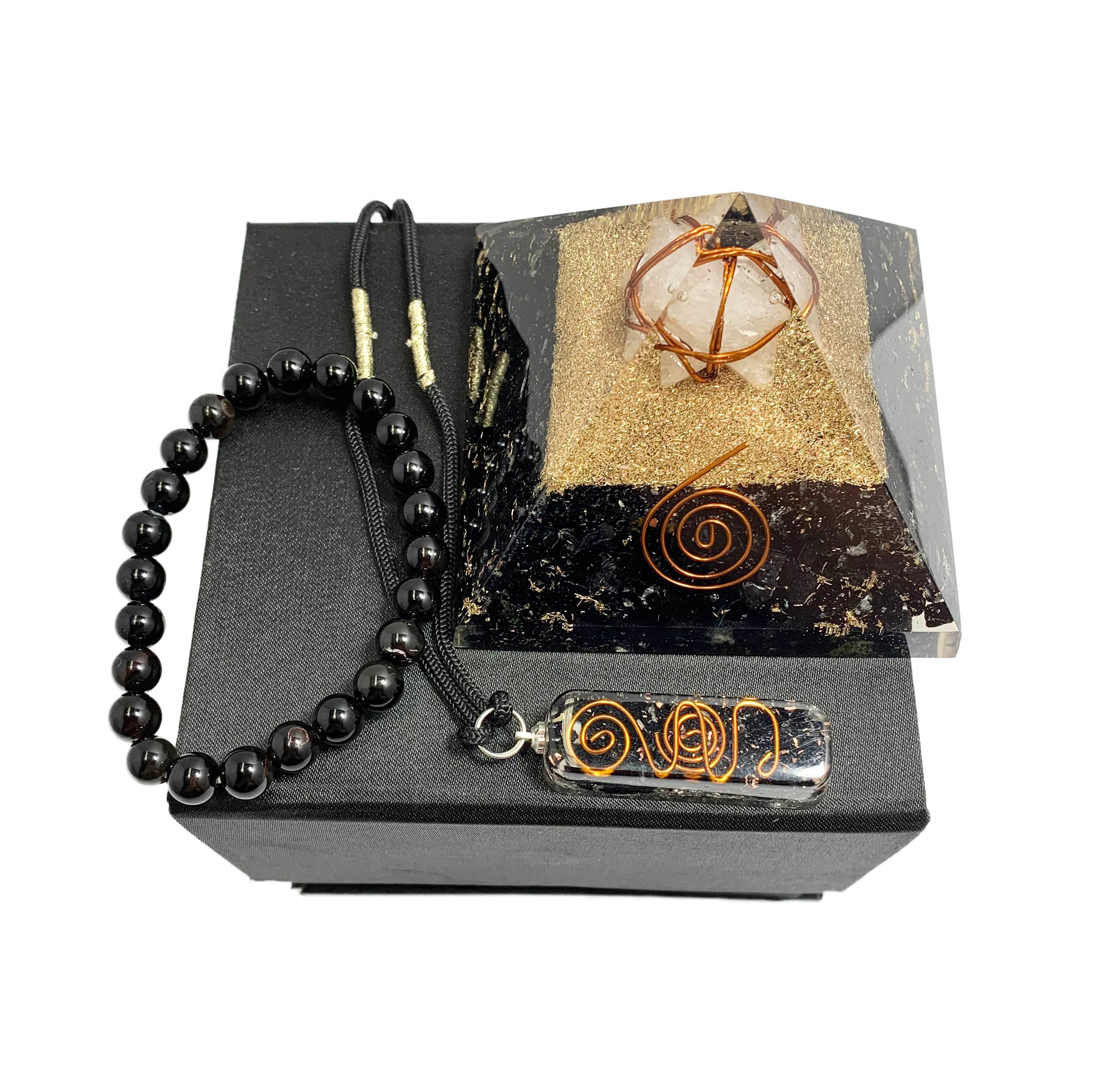 Black Tourmaline Orgonite Gift Set
