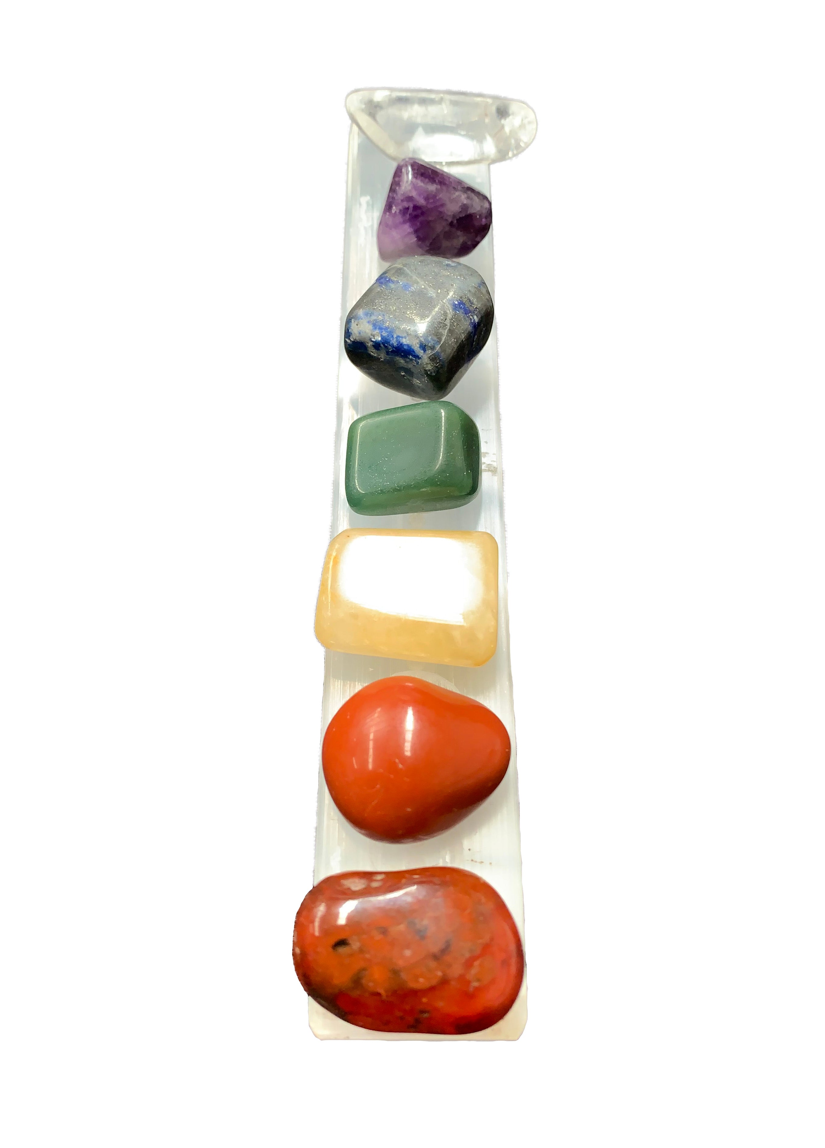 Luna Dance Selenite Crystal Charging Plate Set