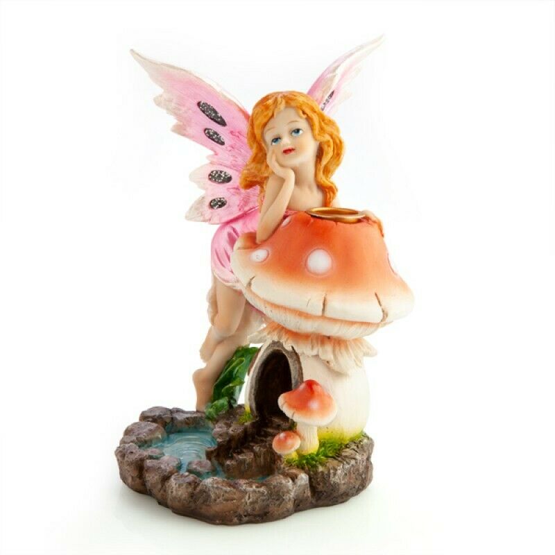 Fairy Mushroom House  Blackflow Smoke Incense Burner Cones Holder