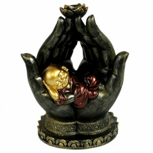Baby Monk Sleeping in Hand - Blackflow Cone Burner