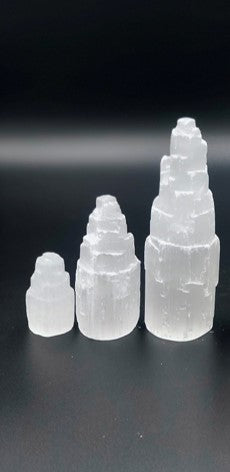 Large Selenite Skyscraper Tower 3 Pieces