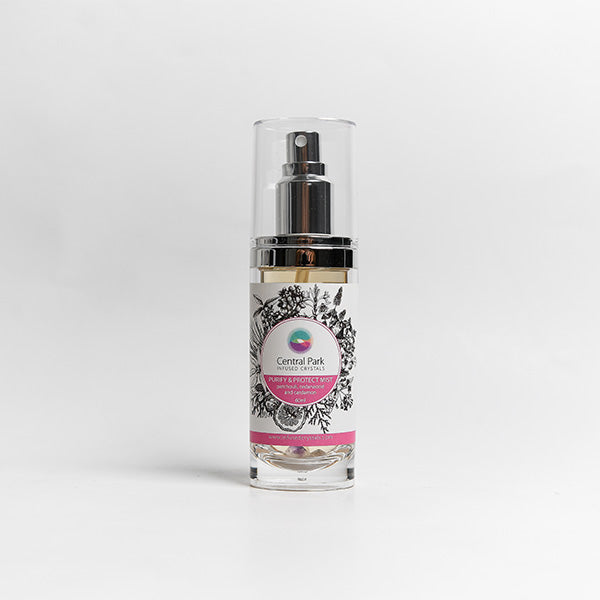 Central Park Infused Crystals Purify & Protect Mist Spray Reiki Essential Oi Clear Quartz  60ml